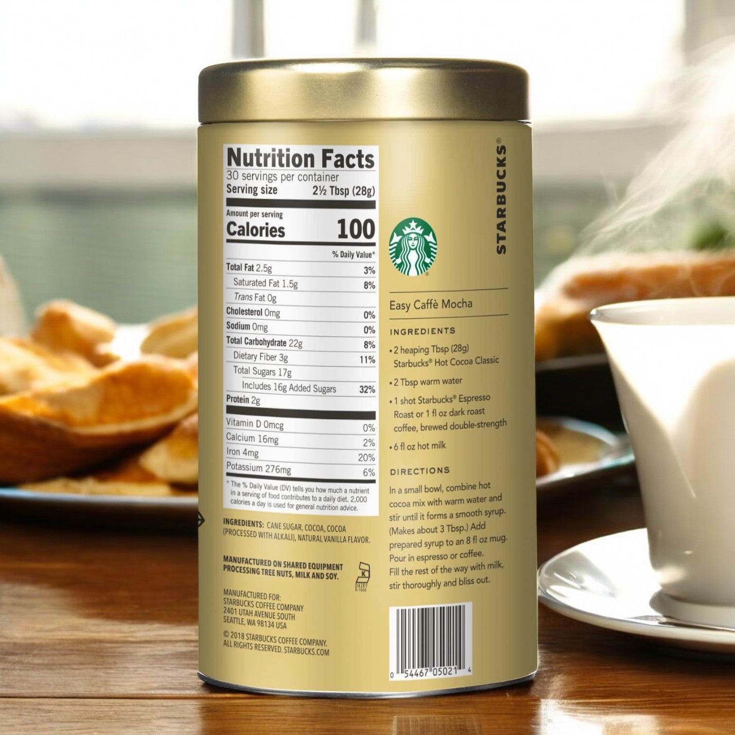 Starbucks Coffee Hot Cocoa Powder-30 Oz- 1 Count