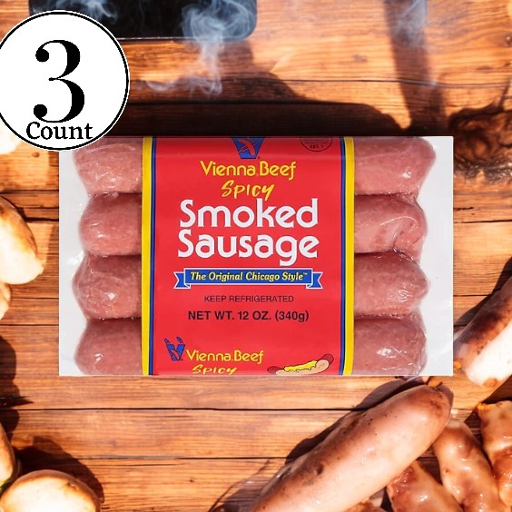 Vienna Beef Spicy Smoked Sausage- 3 Count