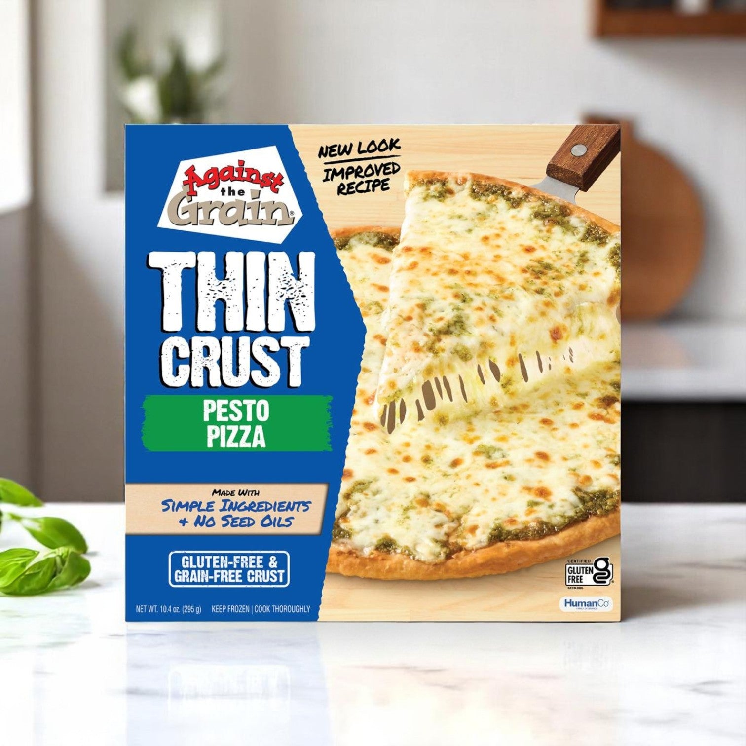 Against the Grain Gourmet Pizza, Nut-Free Pesto, Family Size – 22.4 oz