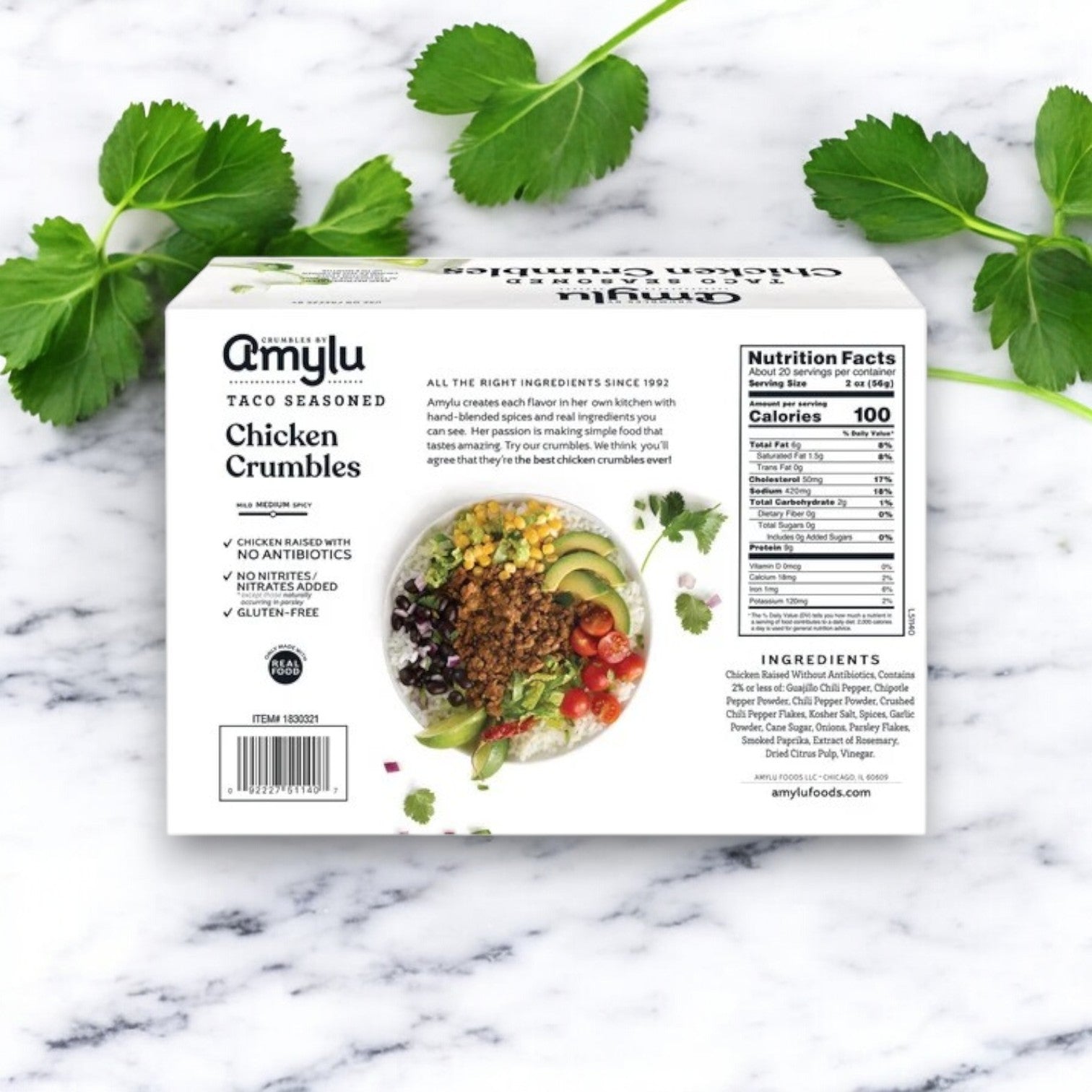 Amylu Taco Seasoned Chicken Crumbles, 40 oz. - 3 Pack's