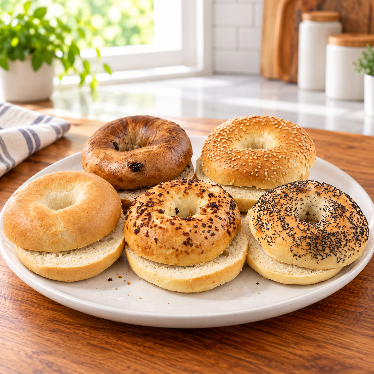 Baker's Source Classi – Assorted Sliced Bagels, 3 oz Each | 15 Packs × 6 Bagels - 1 case