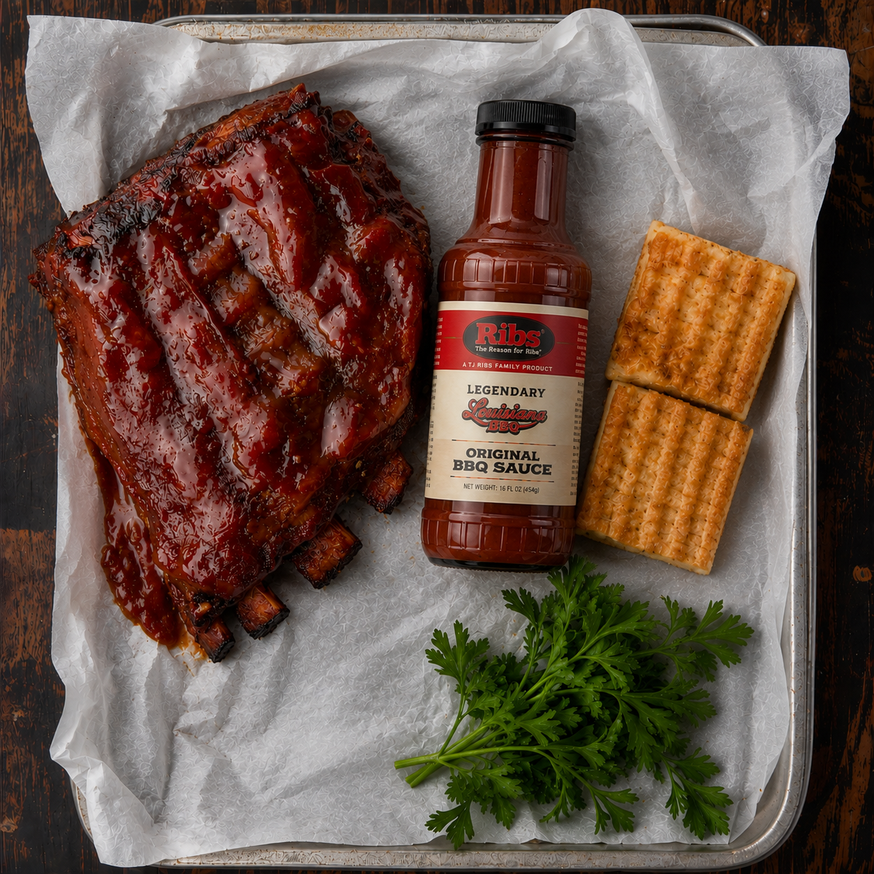 TJ Ribs - Ribs Dinner (Serves 2)
