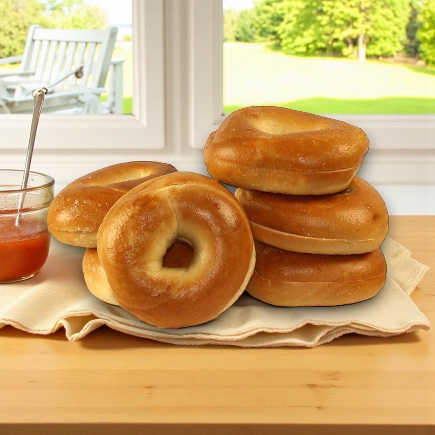 Baker's Source Classic by Sysco – Plain Sliced Bagels (2.3 Ounce, 15/6 CT)