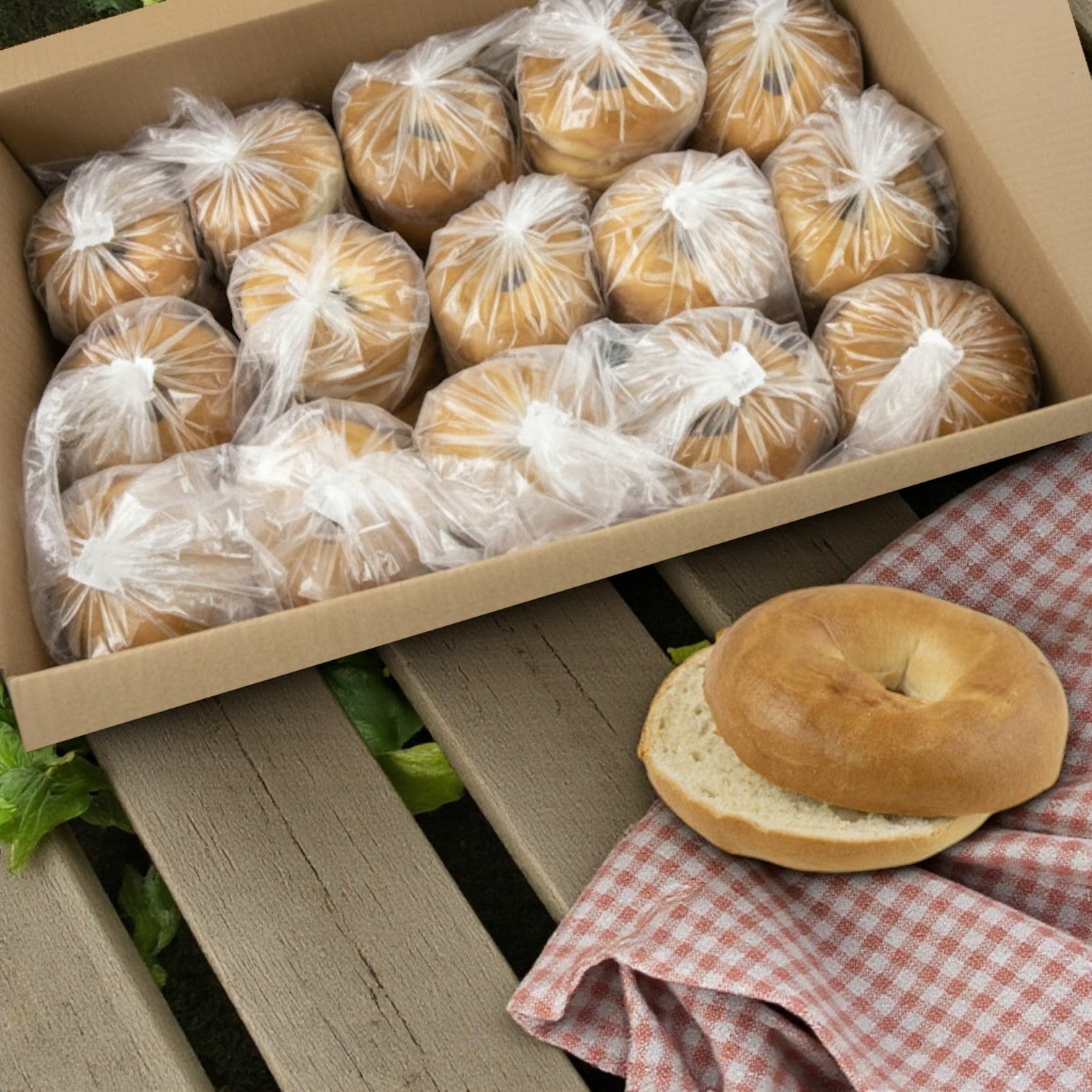 Baker's Source Classic by Sysco – Plain Sliced Bagels (2.3 Ounce, 15/6 CT)