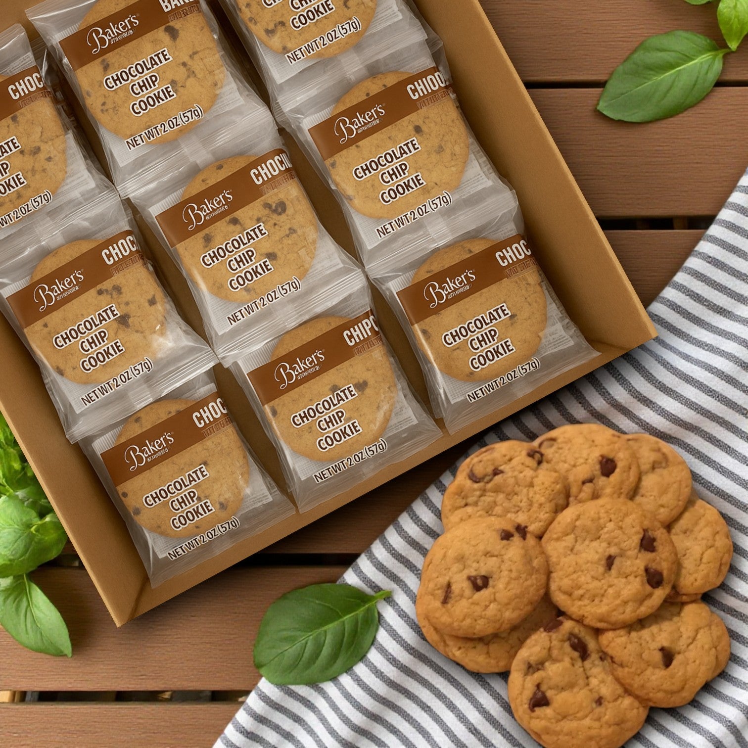 Bakers Source Cookie Chocolate Chip Individually Wrapped 2 Ounce - 48 Count
