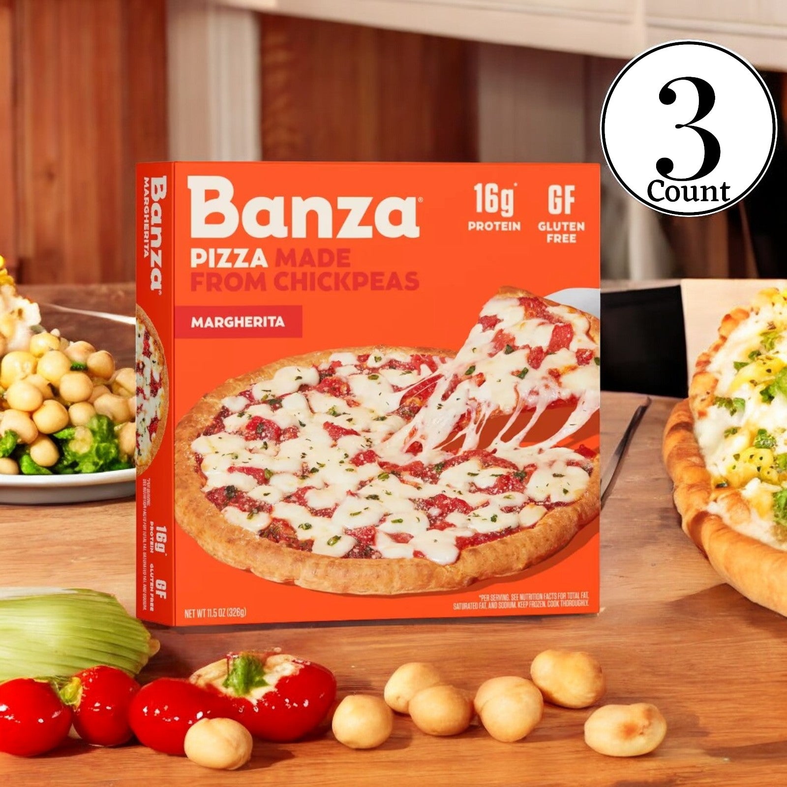 Banza Margherita Pizza- 3 Count