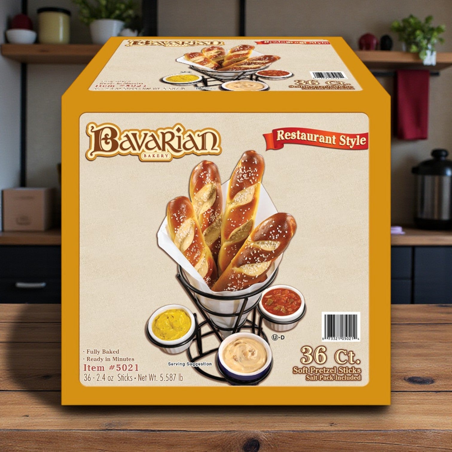 Bavarian Bakery Soft Pretzel Sticks – 36 Count