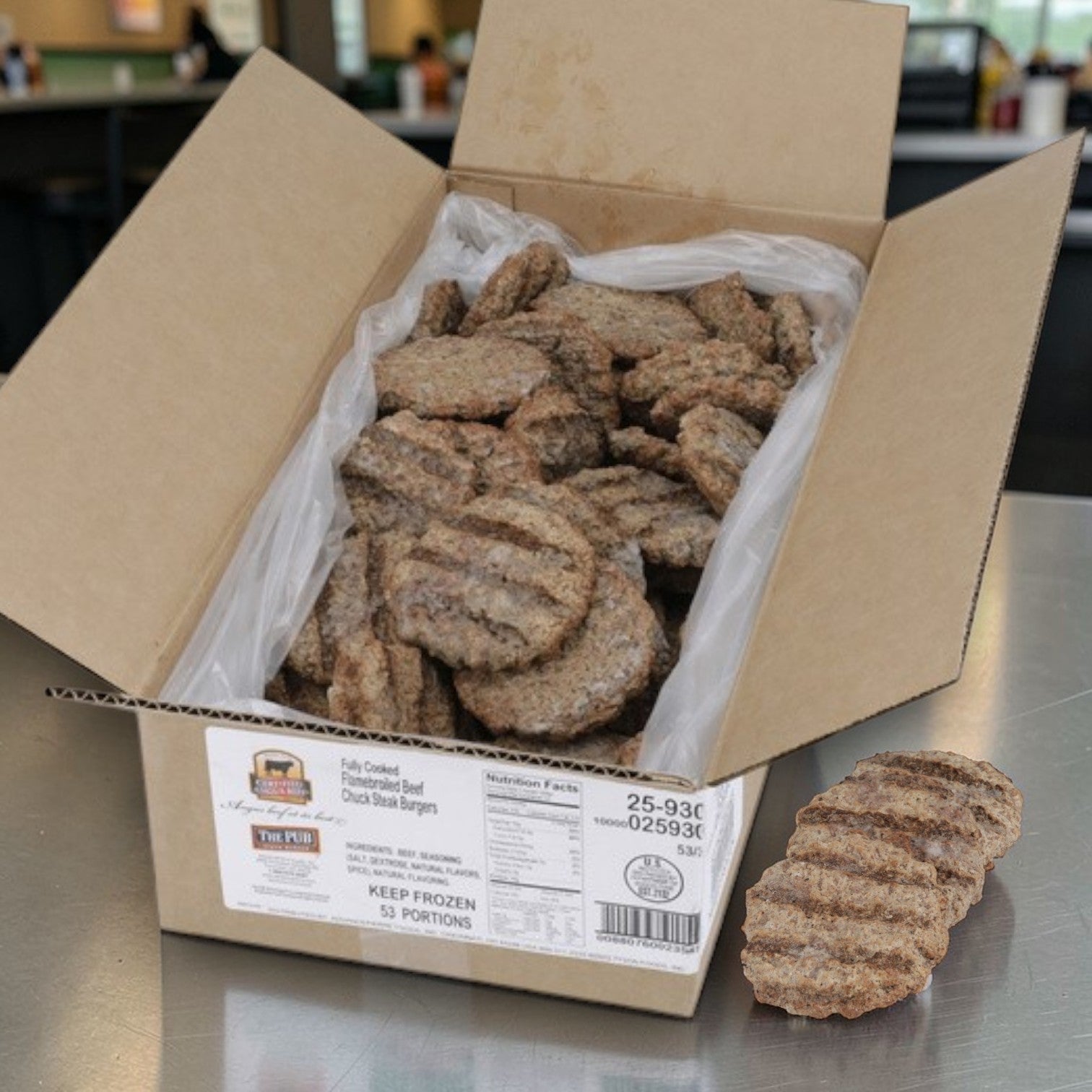 Certified Angus Beef Homestyle Cooked Beef Patties – Fully Cooked & Ready to Heat (53 Count, 3 oz Each)