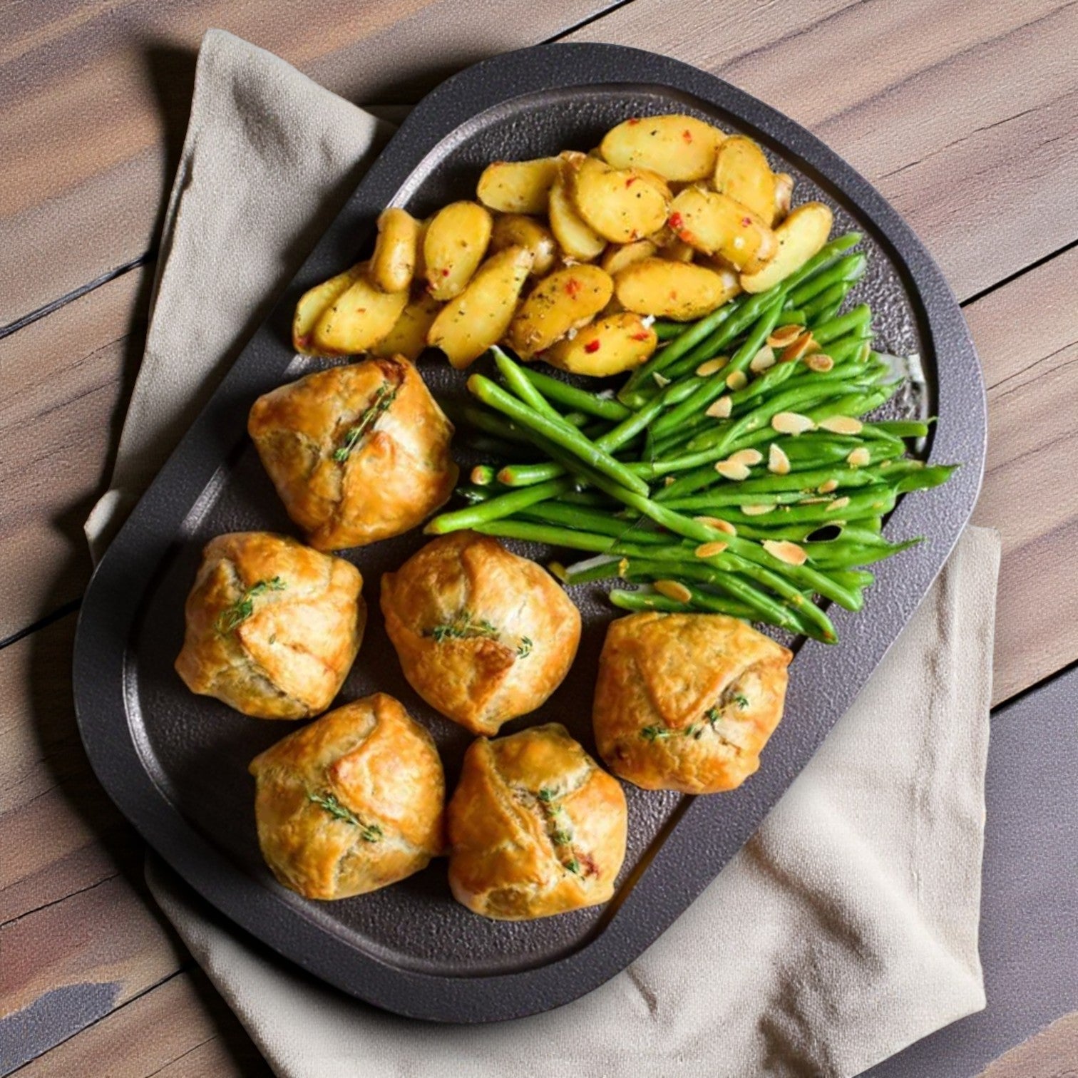Beef Wellington- Deluxe- Sysco Appetizer- 100 Count-1 Case