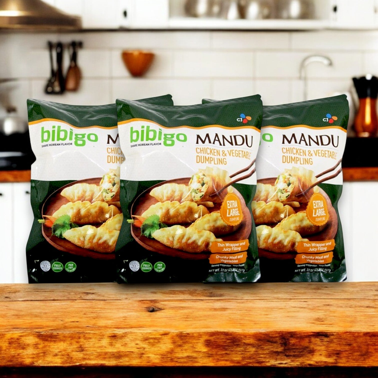 Bibigo Chicken & Vegetable Mandu Dumpling | 32 oz. - 3 Packs