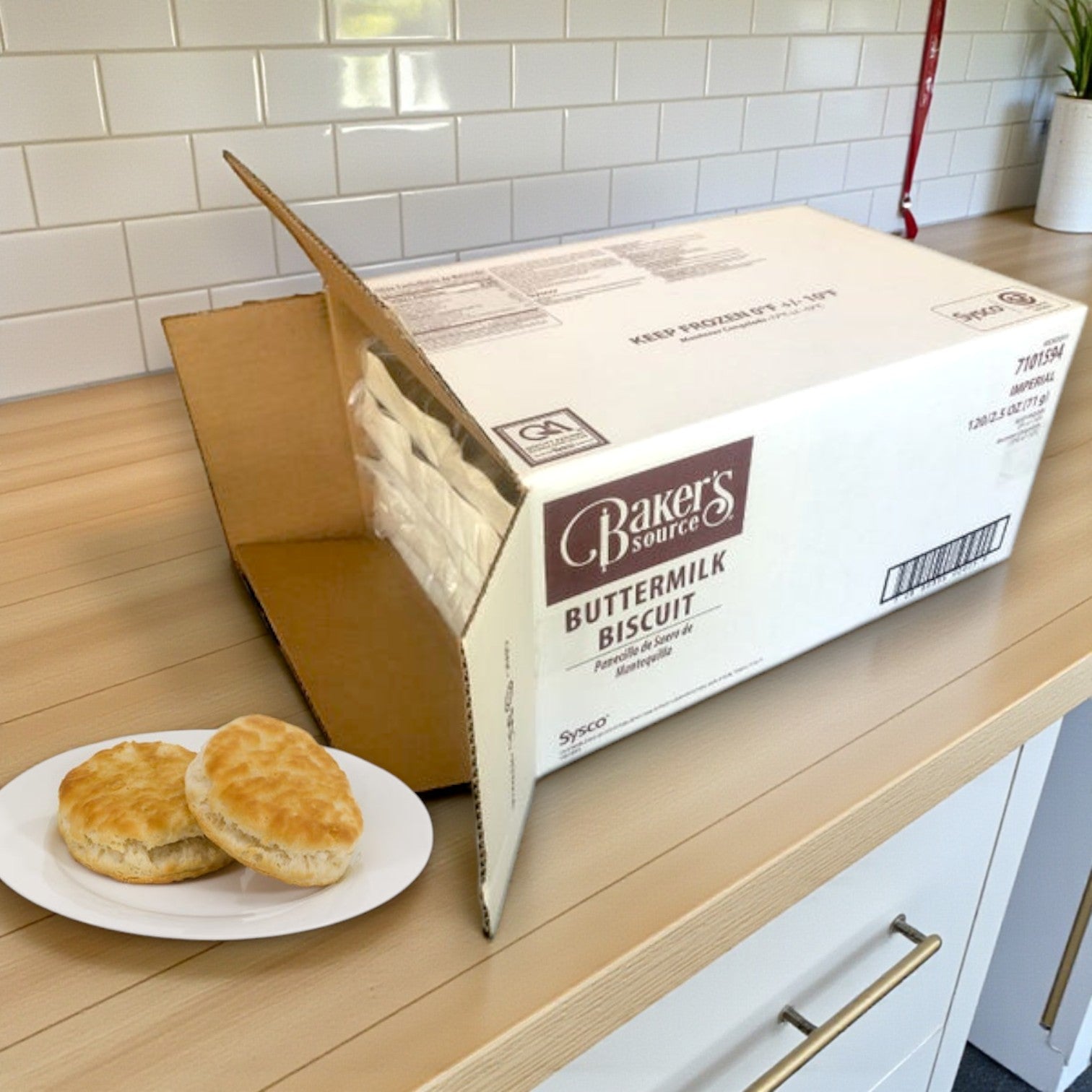 Baker’s Source by Sysco — Buttermilk Biscuits, Parbaked  120 × 2.5 oz