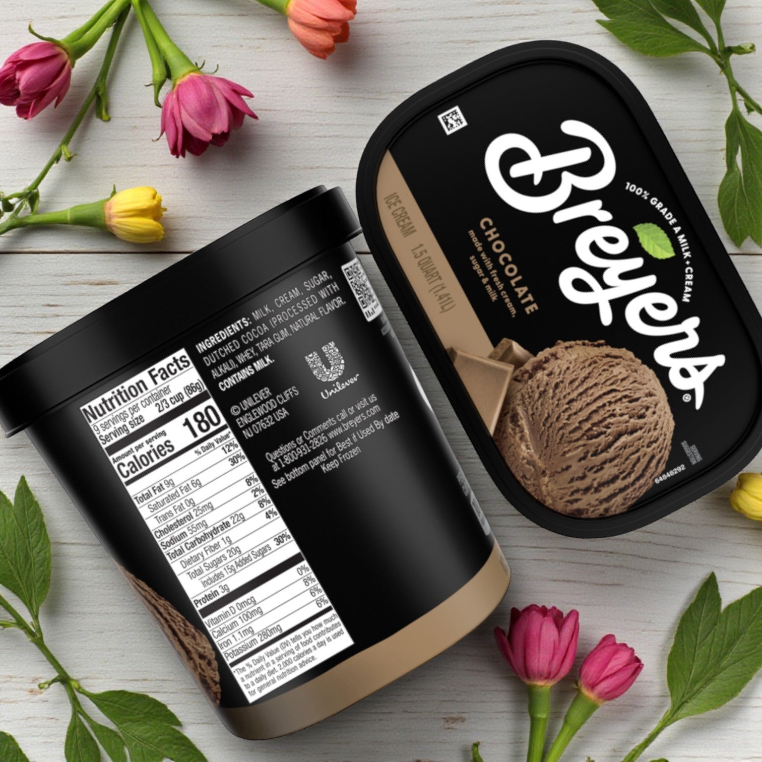Breyers Chocolate Ice Cream – 48 oz
