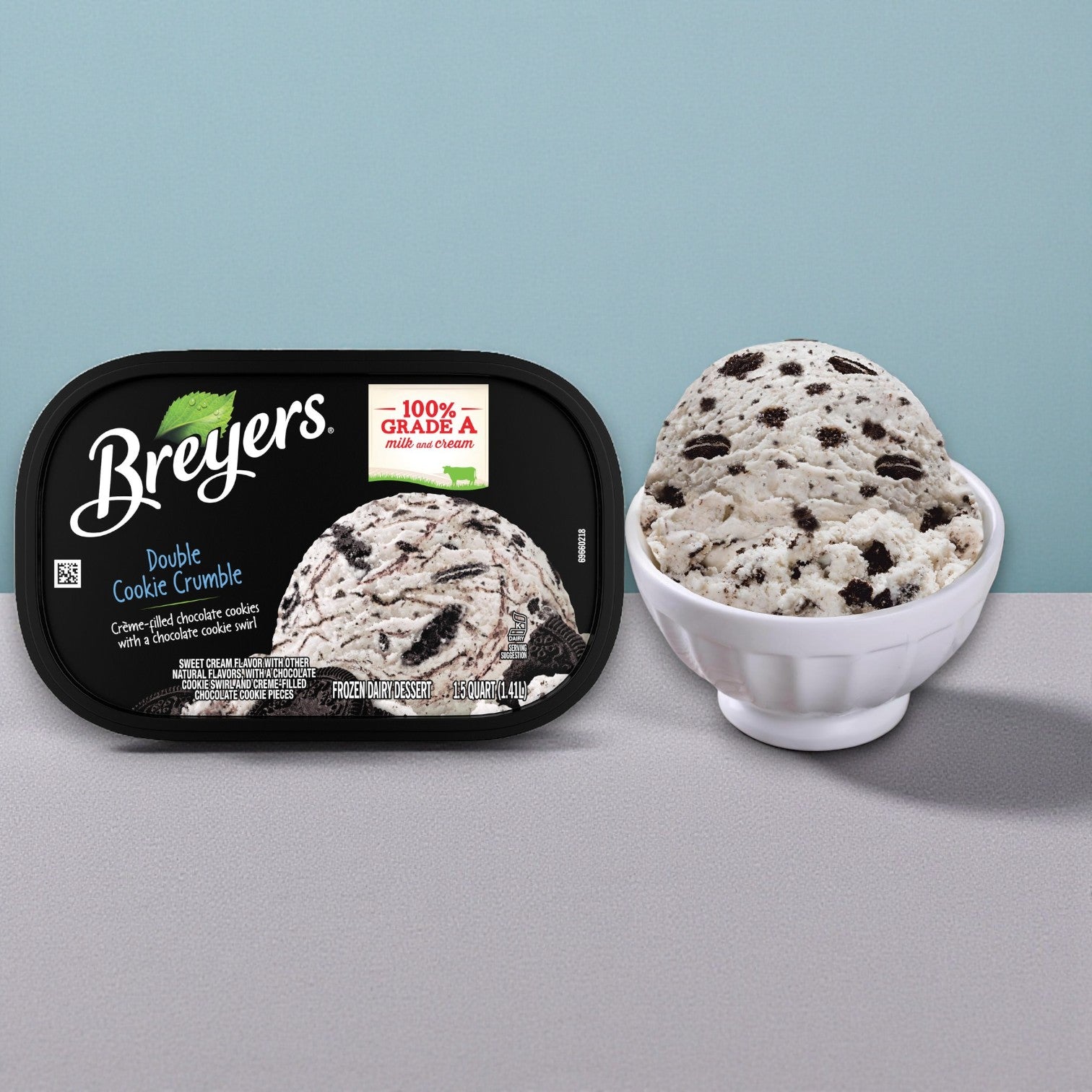 Breyers Frozen Dairy Dessert Double Cookie Crumble – 48 oz