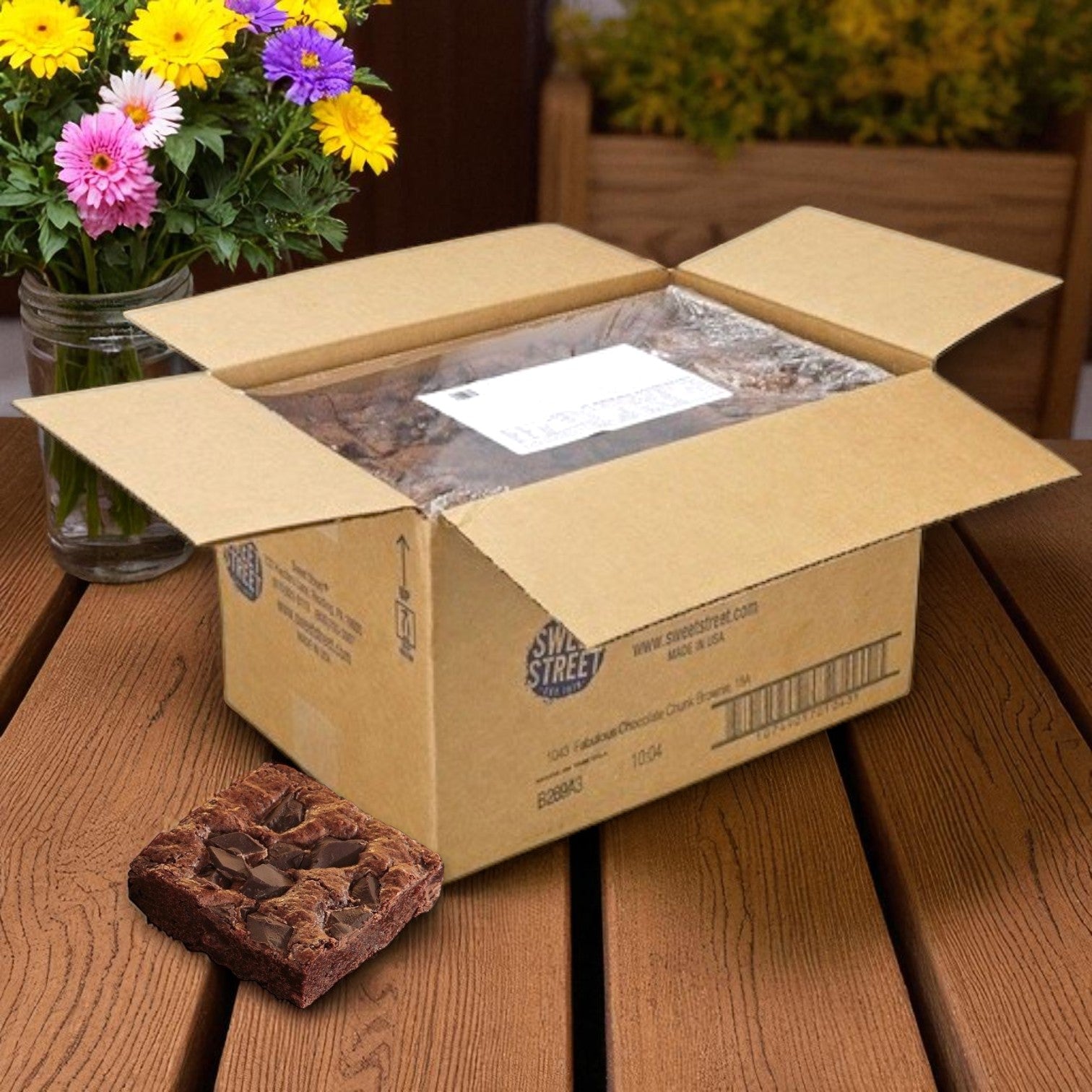Sweet Street Fabulous Chocolate Chunk Brownie – 3 lb Trays (4 Trays Per Case)