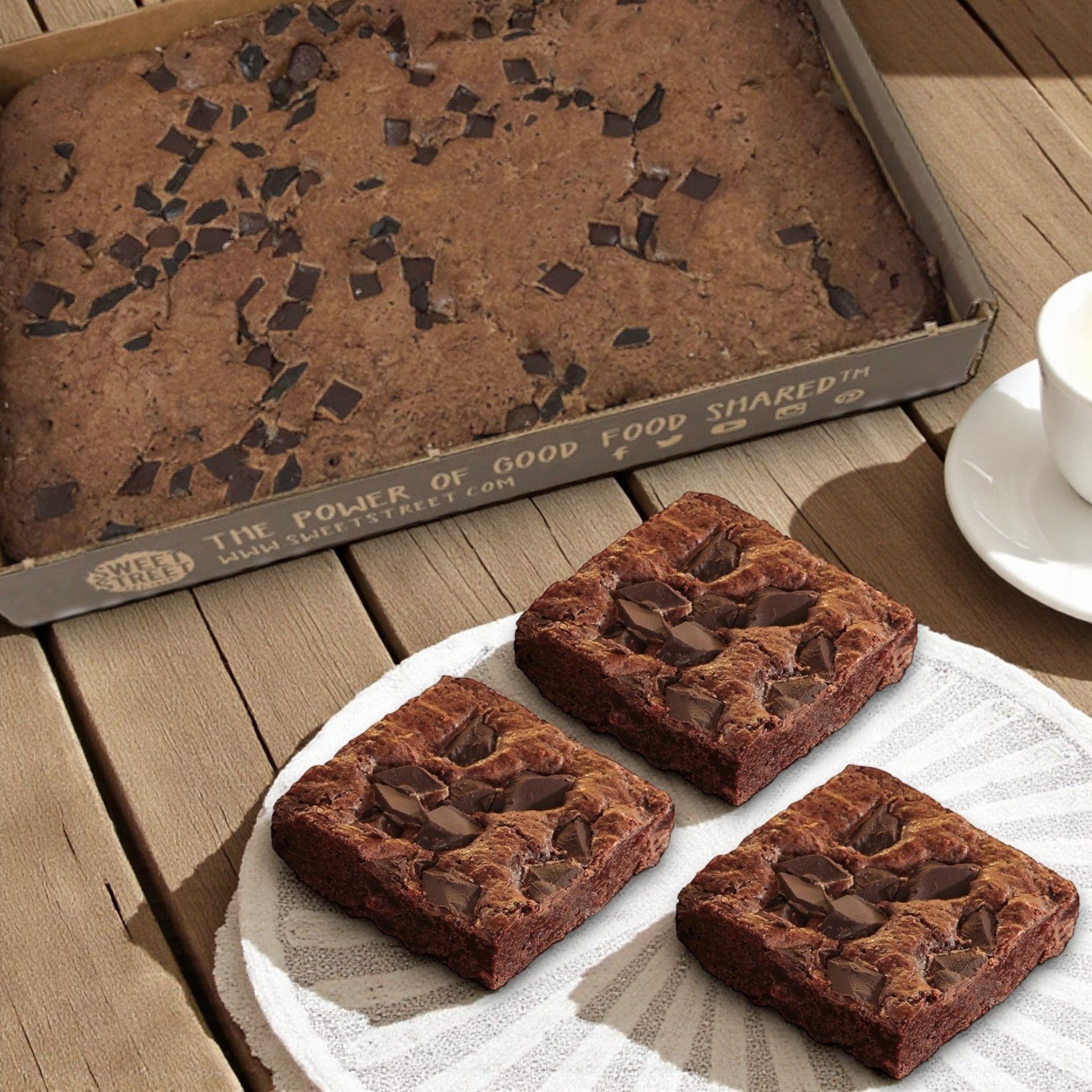 Sweet Street Fabulous Chocolate Chunk Brownie – 3 lb Trays (4 Trays Per Case)