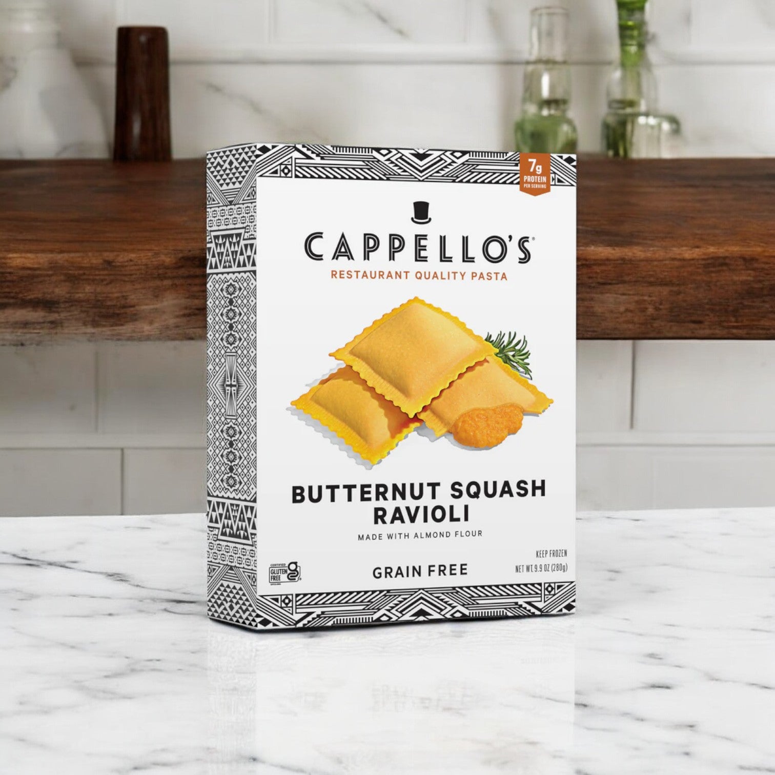 Cappello's Butternut Squash Ravioli, 9.9 oz. - 1 Case, 6 Packs