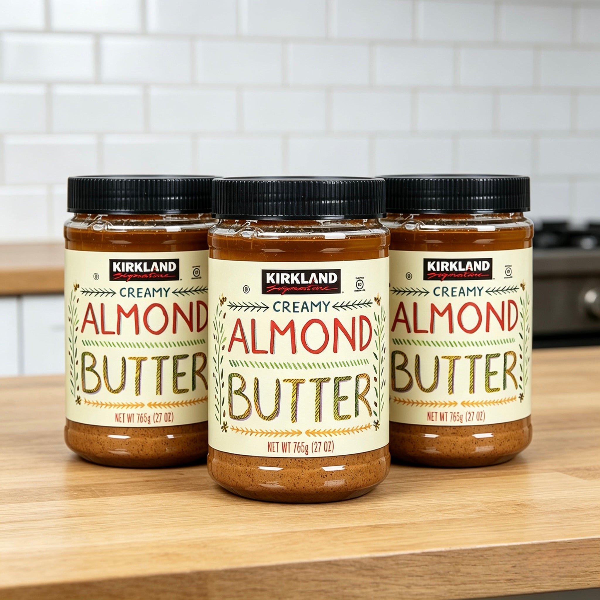 Kirkland Signature Creamy Almond Butter – 27 oz Jar  3-Count
