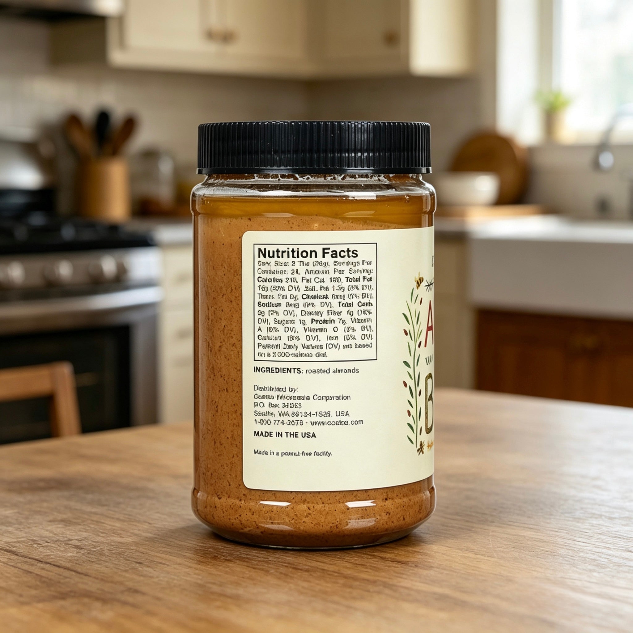 Kirkland Signature Creamy Almond Butter – 27 oz Jar 1-Count