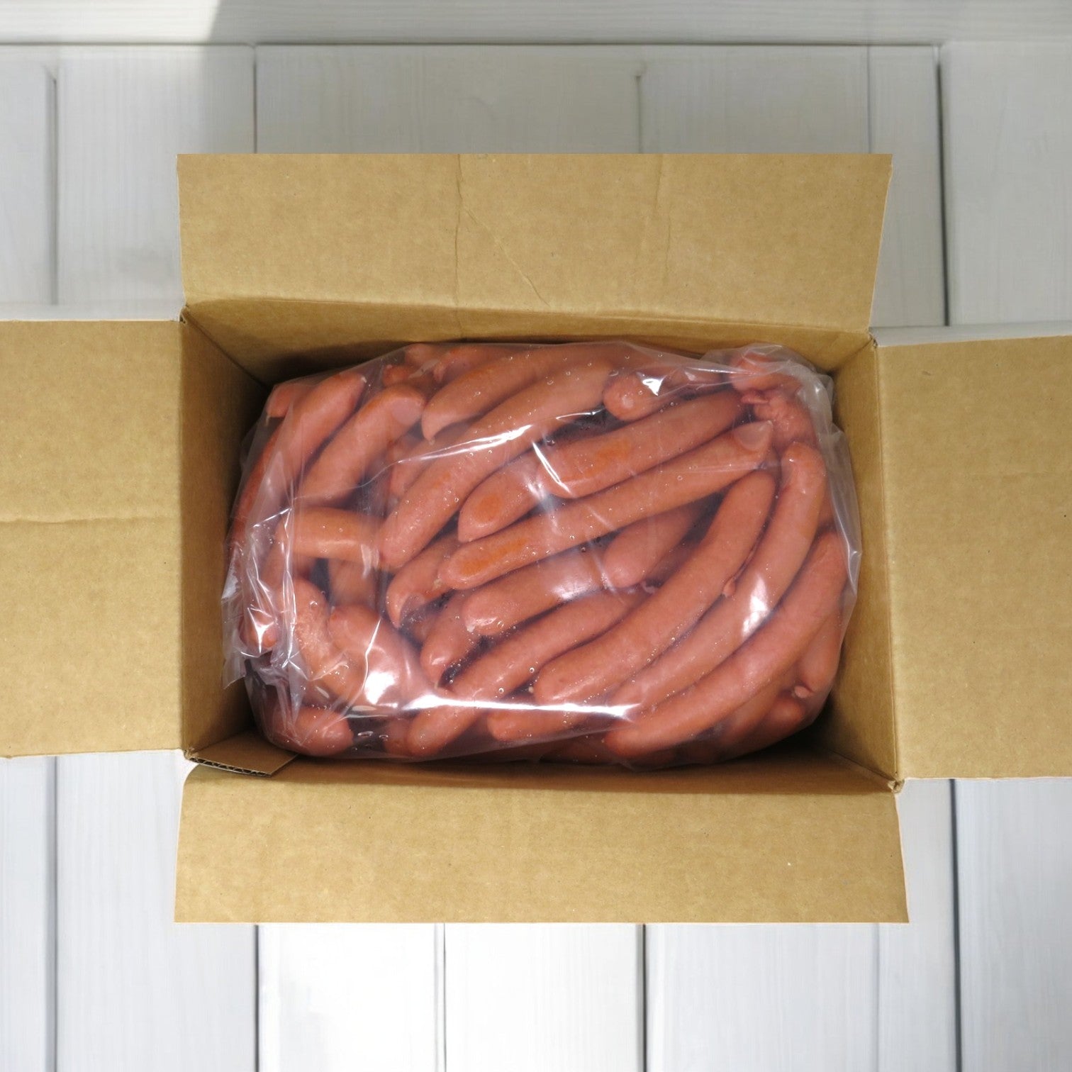 Vienna Frank All-Beef, 10 lbs. - 1 Case 8X1 - 80 Total Hot Dogs