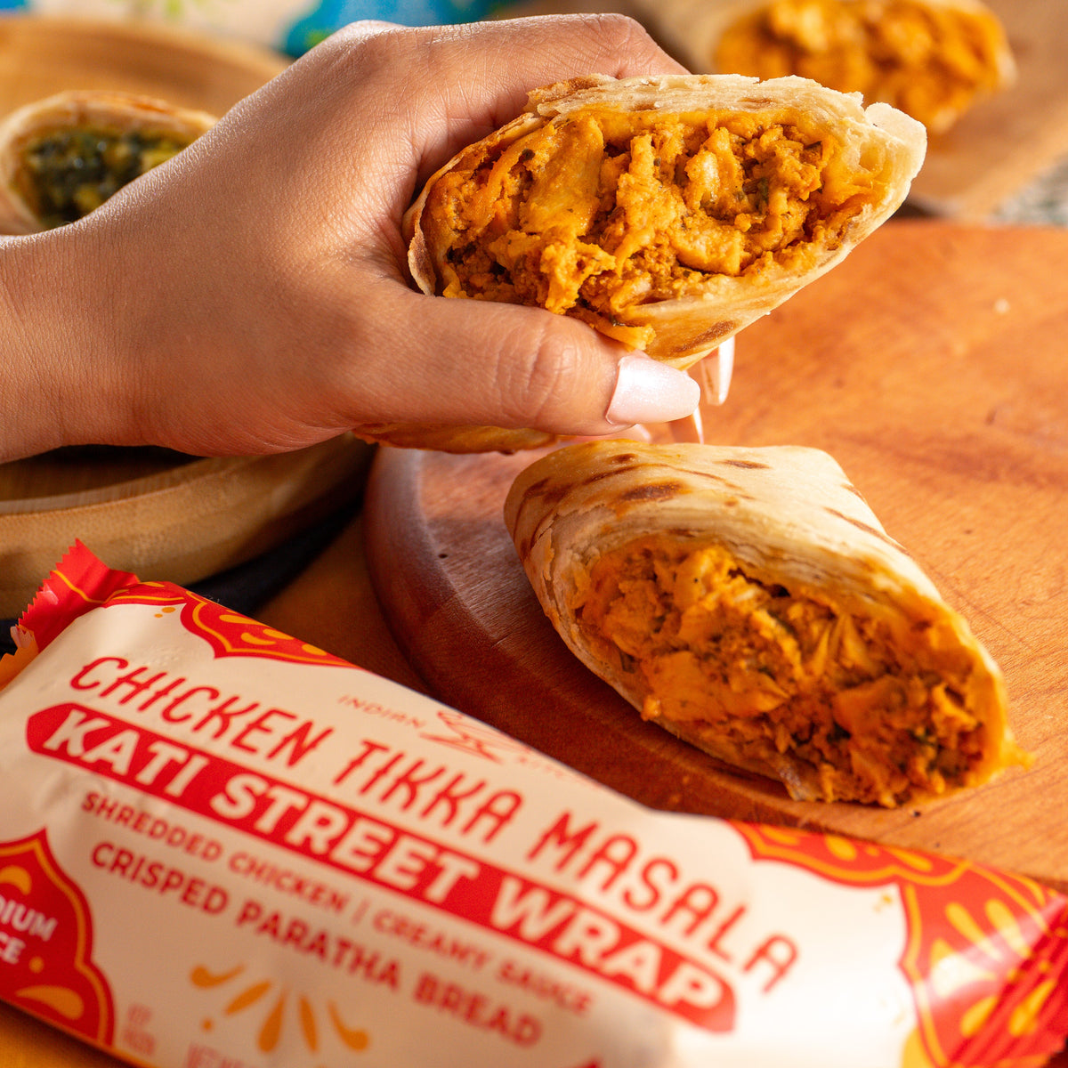 Deep Indian Kitchen Chicken Tikka Masala Kati Street Wrap – 5 oz