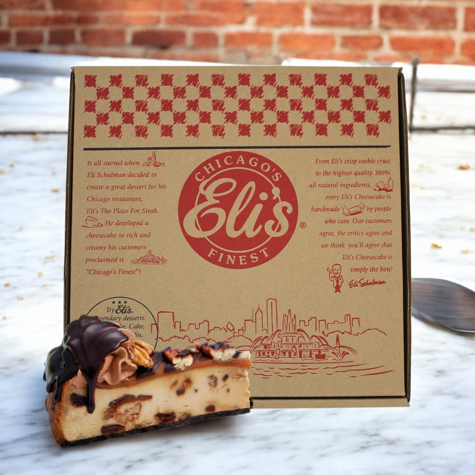 Elis Cheesecake, Turtle Cheese Cake, 14 Cut, 10" Round - 2 Total Cheesecakes in a Case