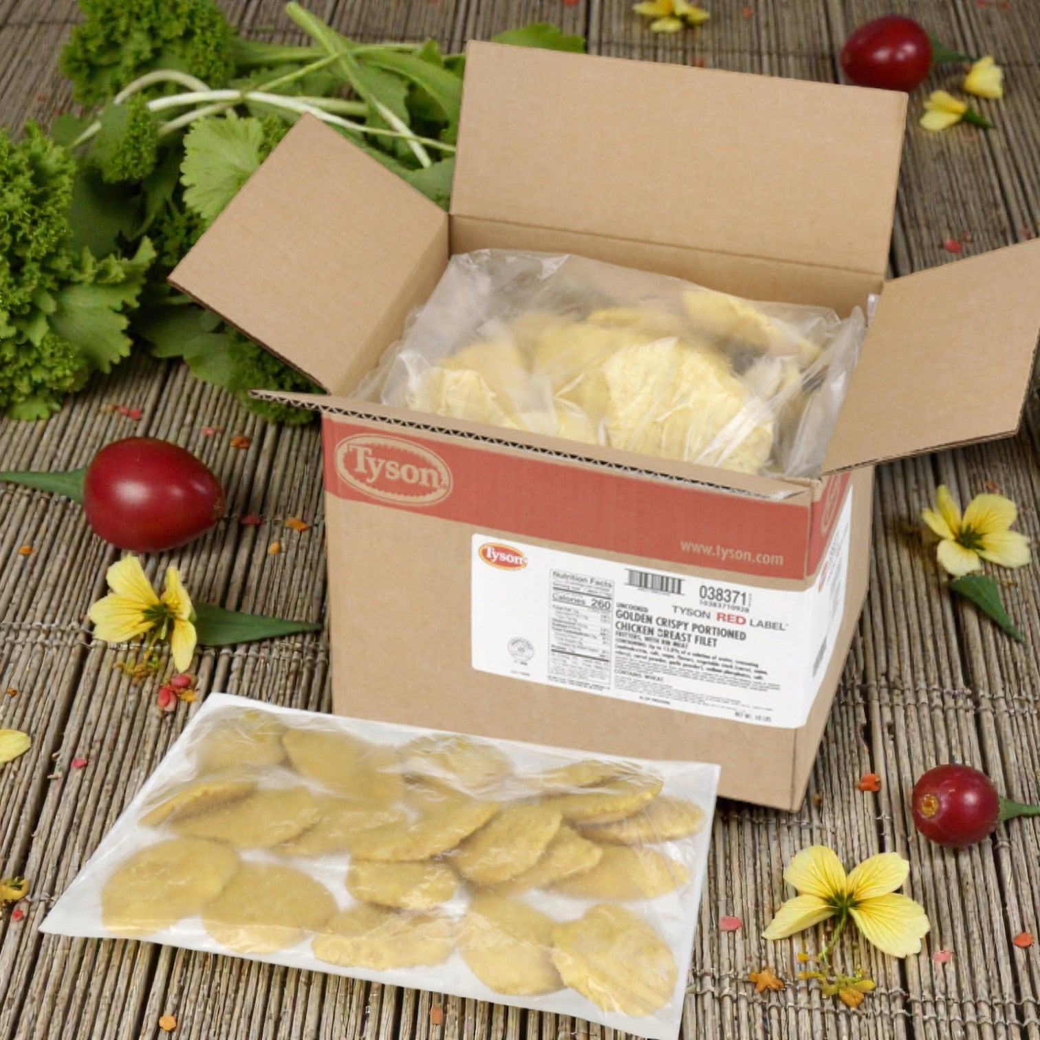 Tyson Red Label Breaded Golden Chicken Breast Filets – Ready-to-Cook Select (40 × 4 oz)