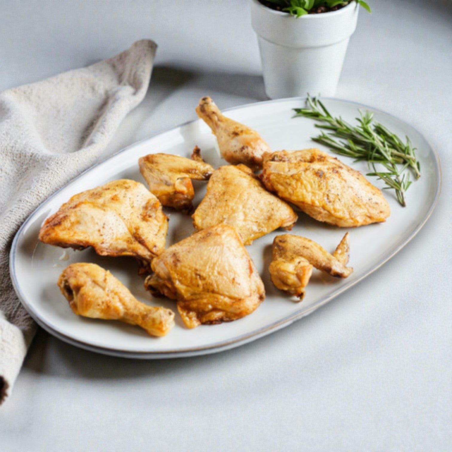 Tyson Foods Individually Frozen Raw Chicken – Cut into 8 Pieces (30 lb Case)