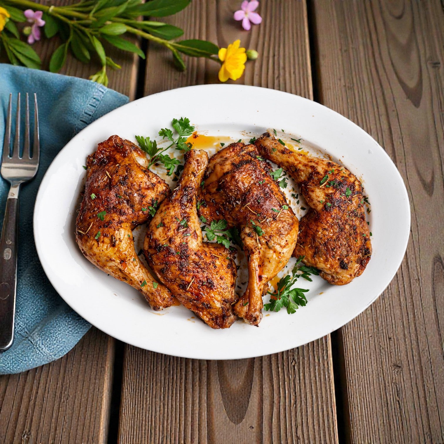 Tyson Foods Raw Chicken Quarters – Individually Frozen (40 × 12 oz Portions)