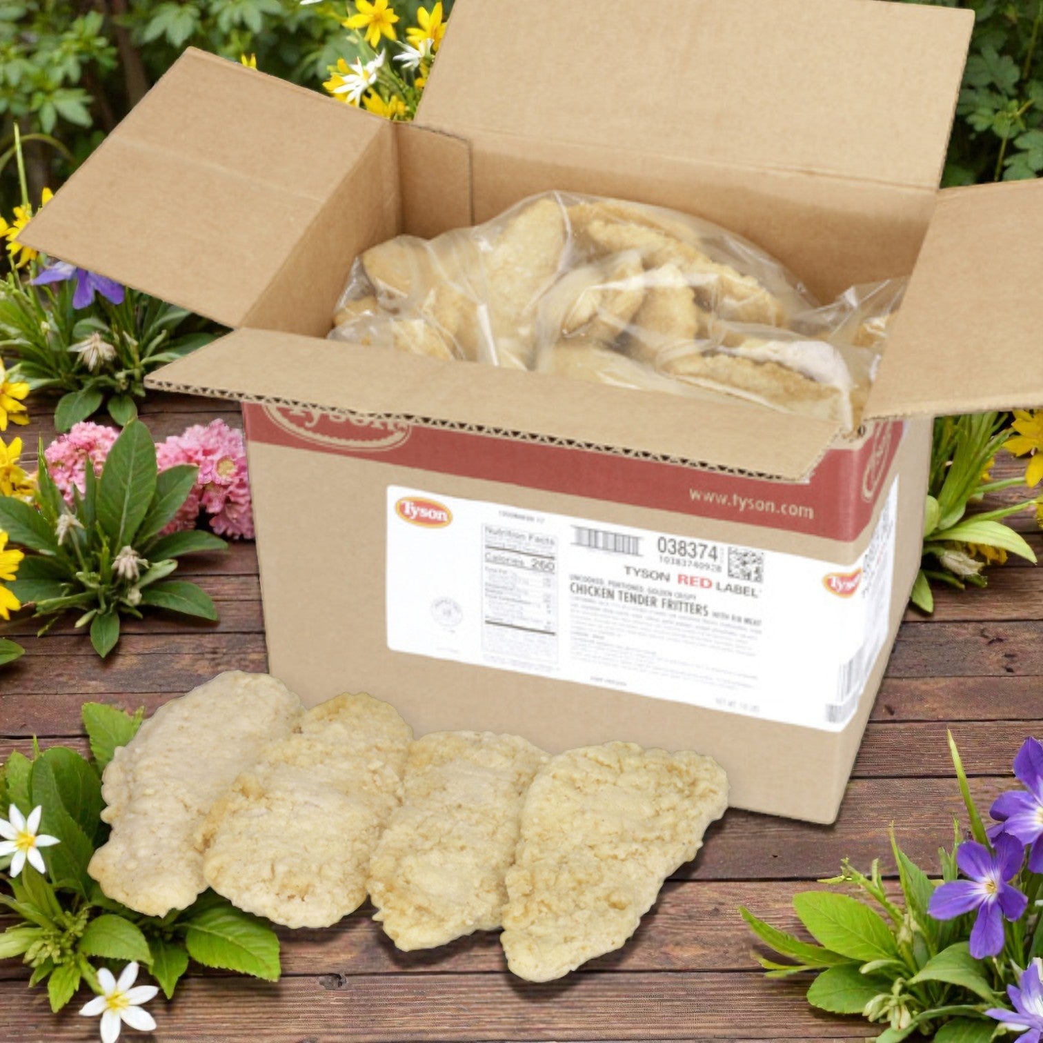 Tyson Red Label Chicken Tenders Fritters Golden Ready-to-cook Select 2/5 LB