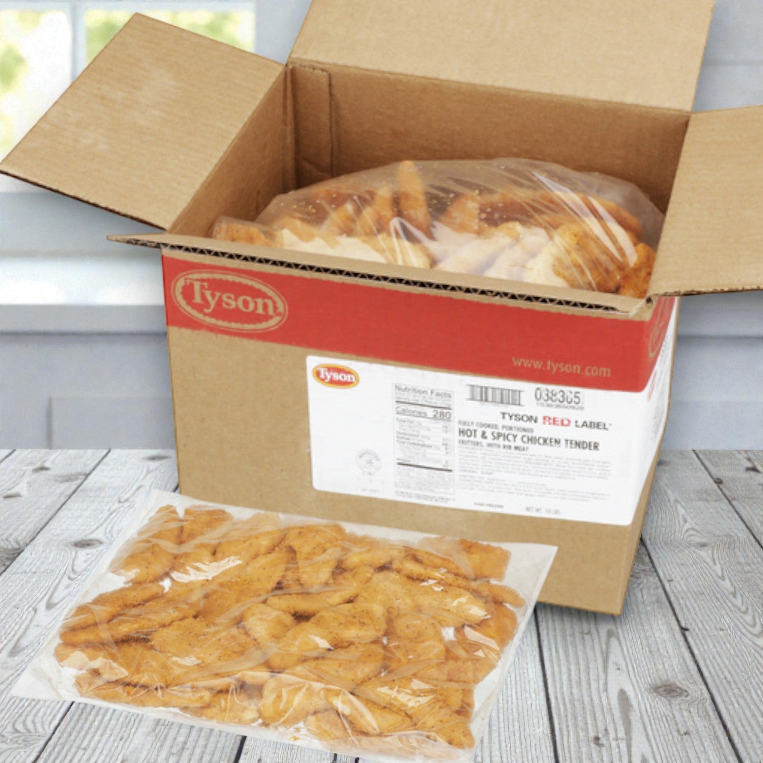 Tyson Red Label Chicken Tenders Hot ’N Spicy Fully Cooked Select (2 × 5 lb)
