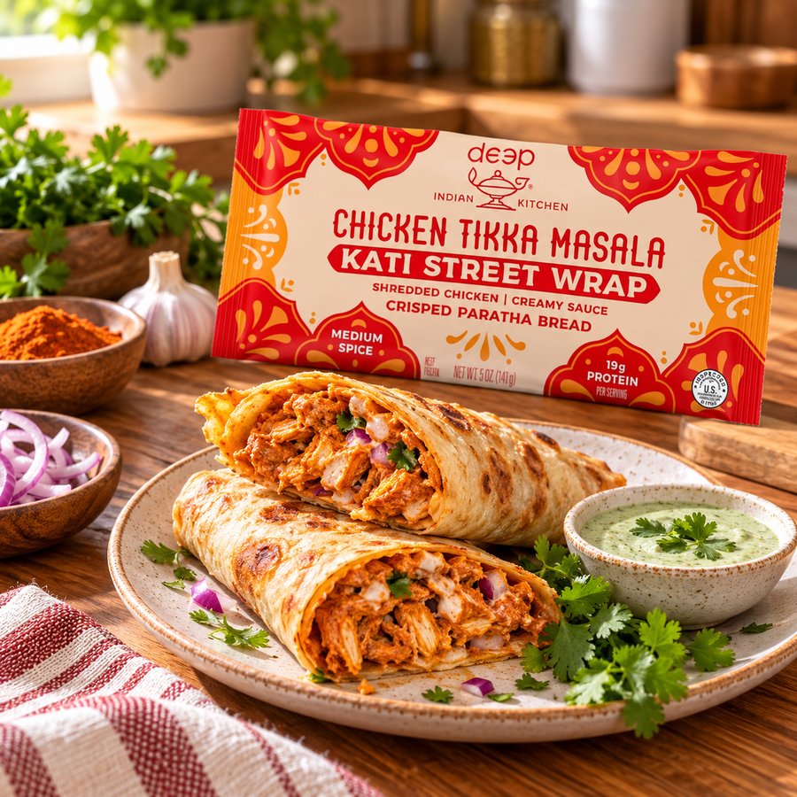 Deep Indian Kitchen Chicken Tikka Masala Kati Street Wrap – 5 oz