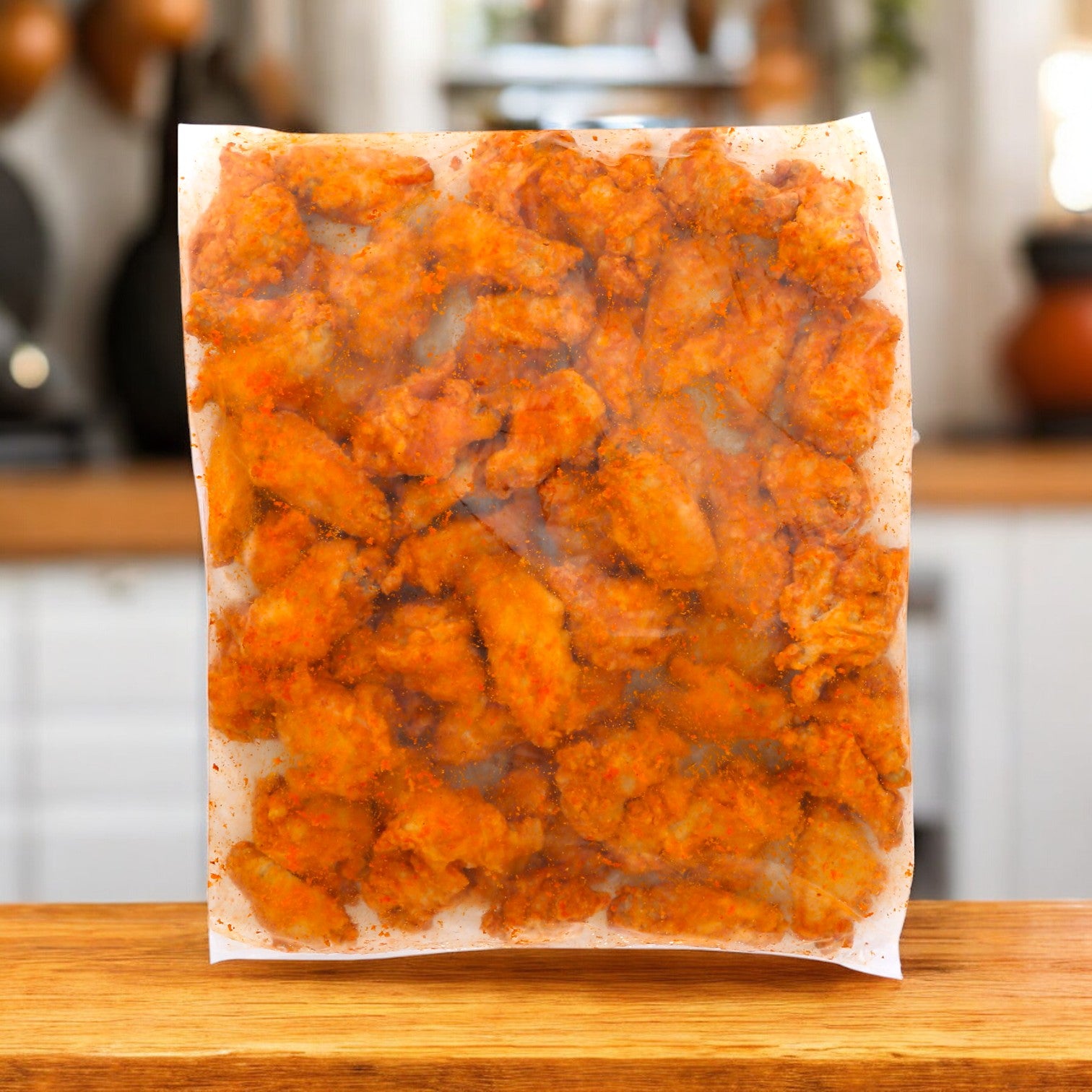 Sysco Classic Chicken Wings Fire Cooked 1&2 Joints Small - 1 Case, 2 Bags, 10 Pounds Total