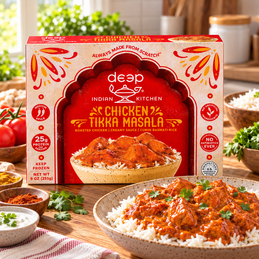 Deep Indian Kitchen Chicken Tikka Masala with Basmati Rice – 9 oz