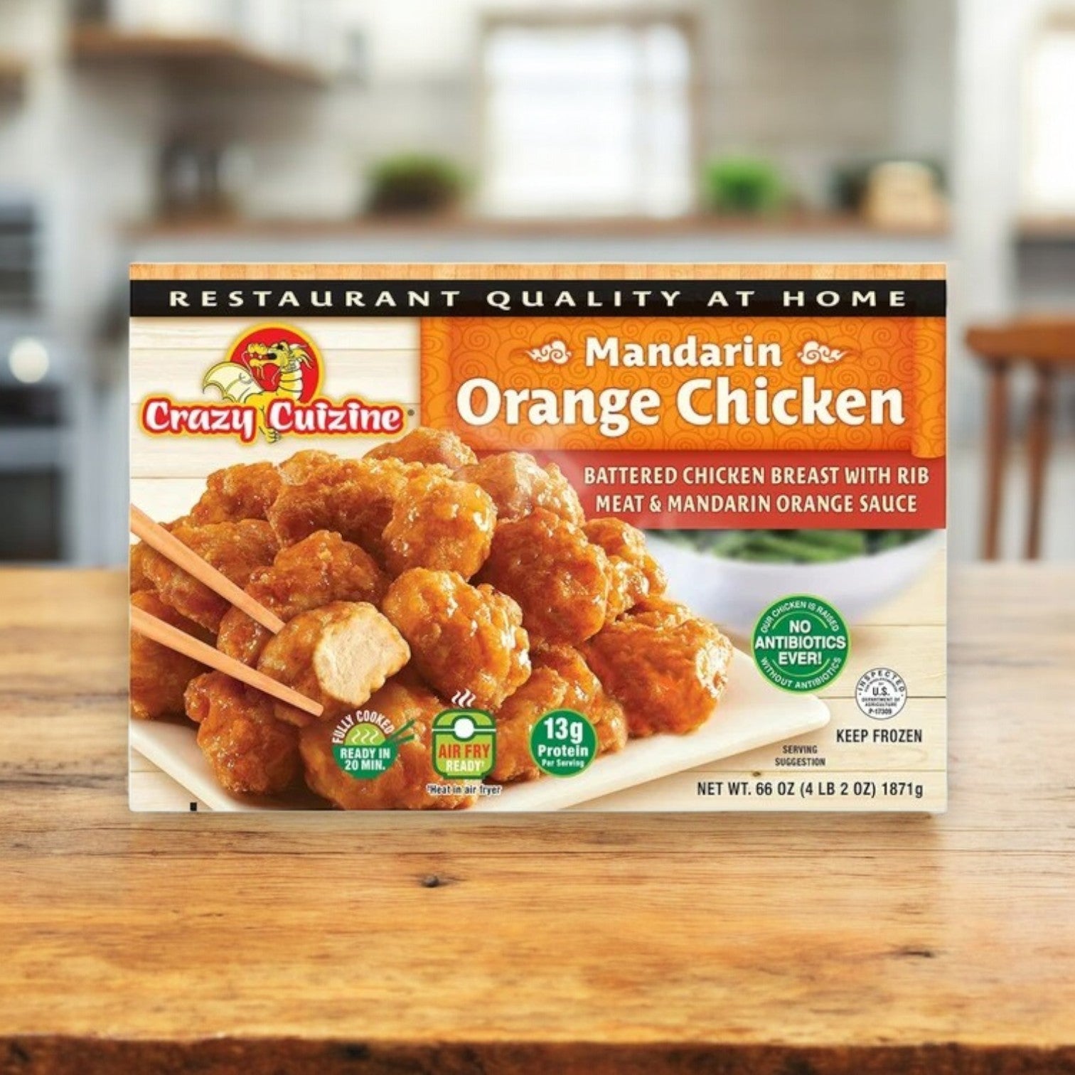Crazy Cuizine Mandarin Orange Chicken – 66 oz (2 Packs)
