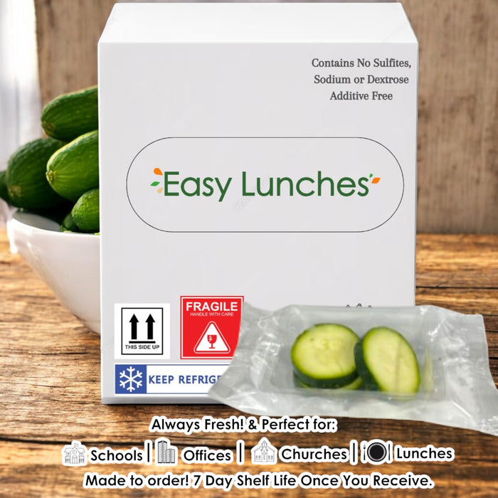 Sliced Zucchini, 2.5 oz. 50 Pack Made to Order! 7 Days Shelf Life