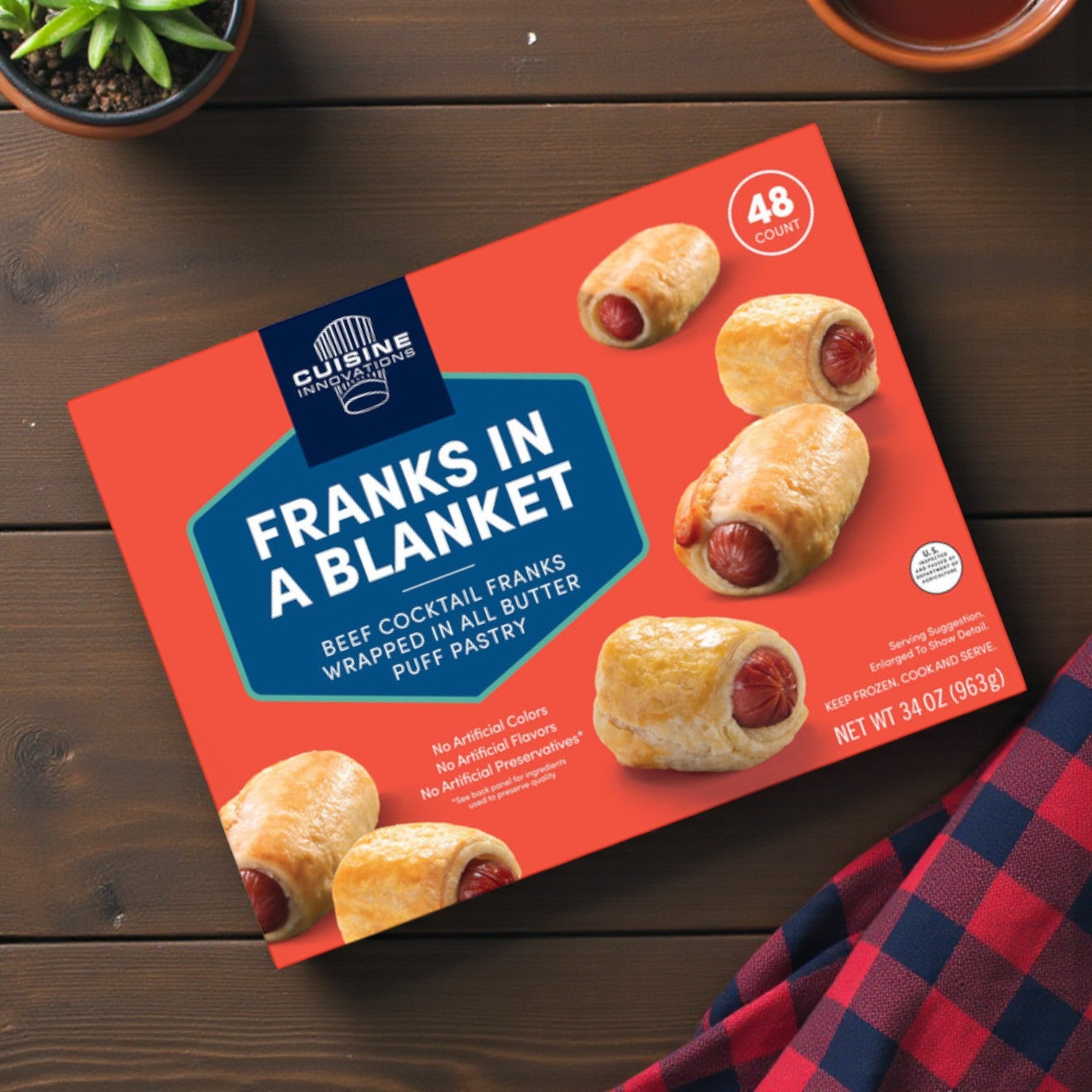 Cuisine Innovations Franks in a Blanket – 48 Count, 38 oz