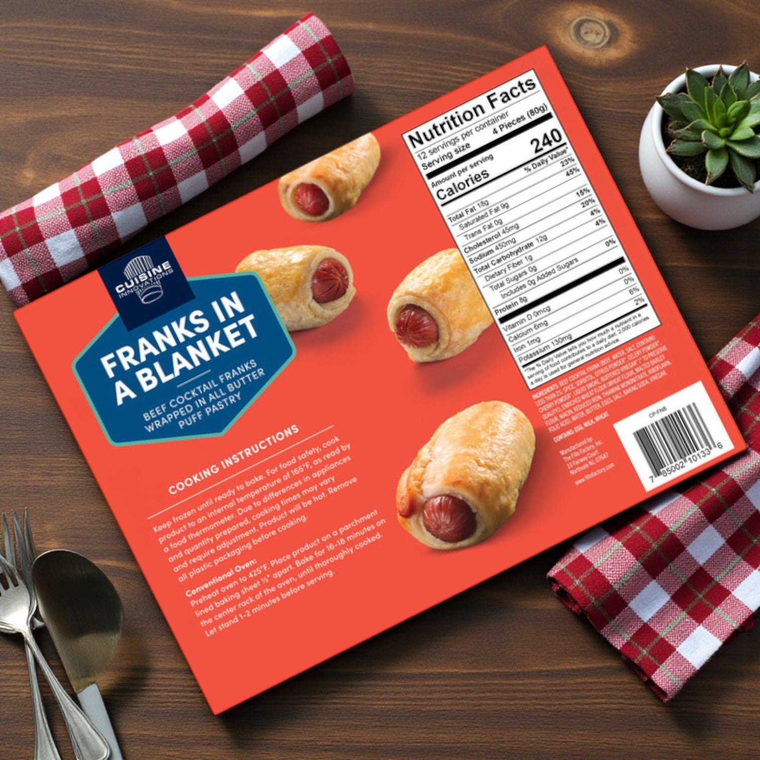 Cuisine Innovations Franks in a Blanket – 48 Count, 38 oz (3 Pack)