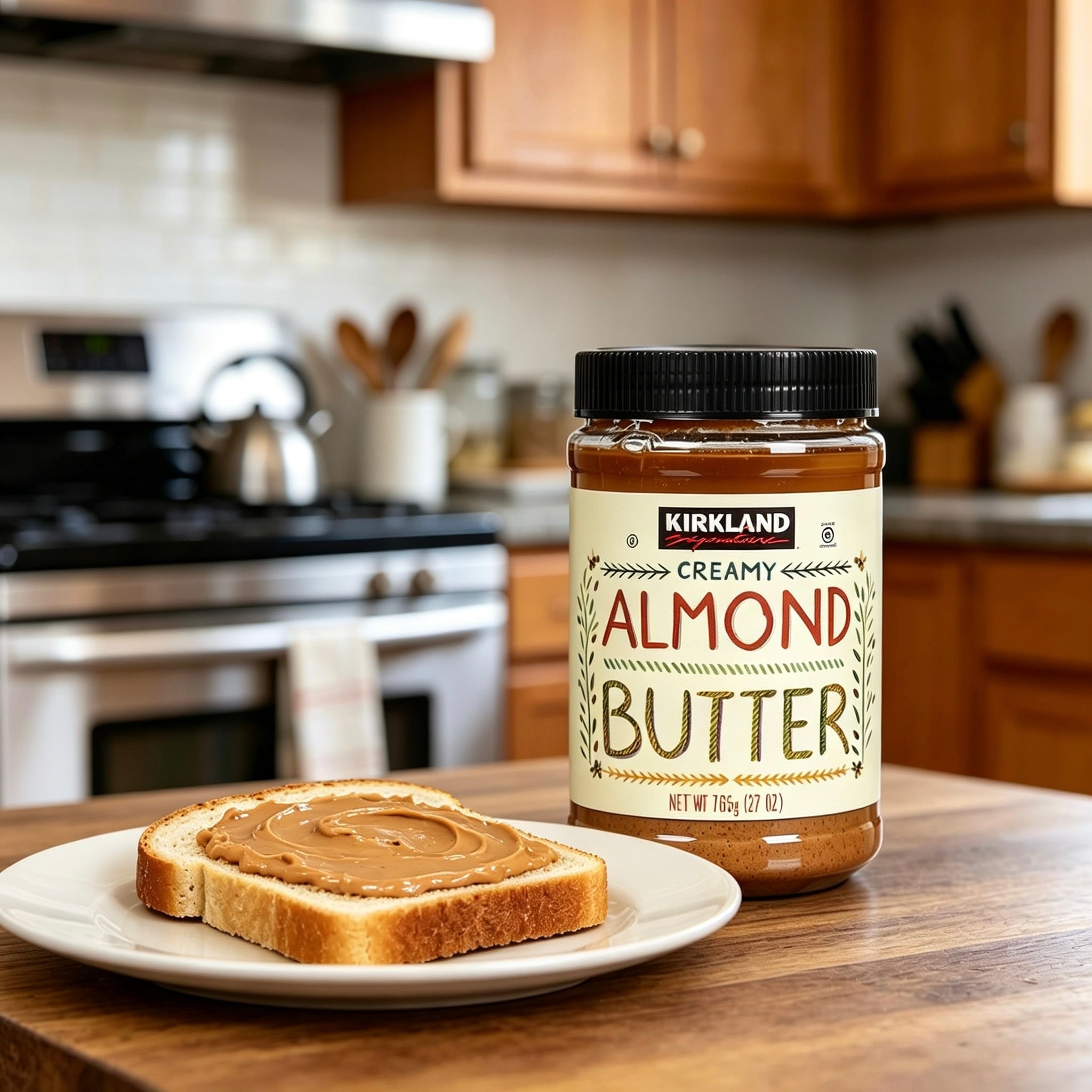 Kirkland Signature Creamy Almond Butter – 27 oz Jar 1-Count