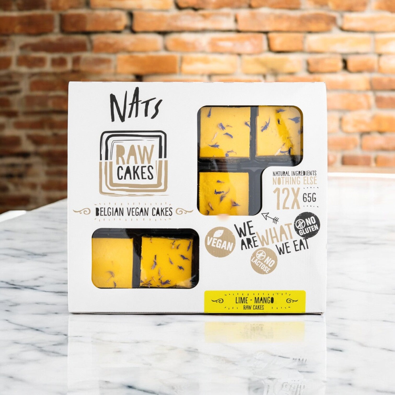 Nats Vegan Cakes, Dessert Frozen Vegan Lime Mango, 2.29 oz. - 1 Case, 12 Lime Mango Desserts