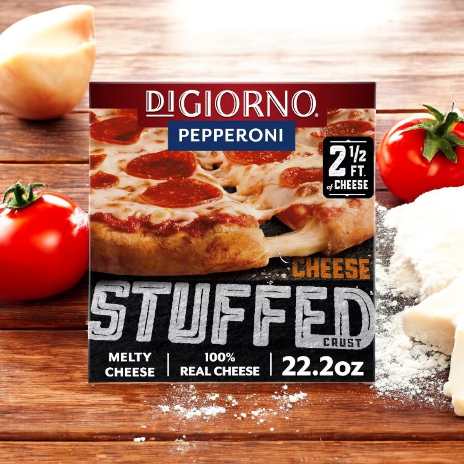 DiGiorno Pepperoni Frozen Pizza with Cheese Stuffed Crust – 22.2 oz