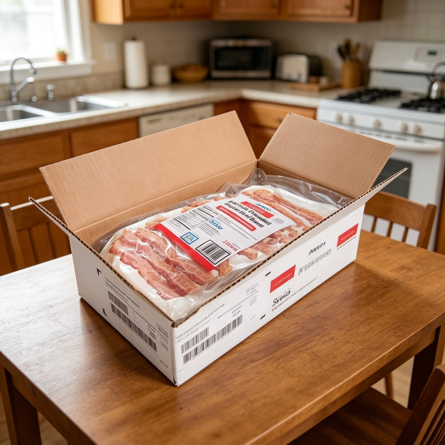 Bacon Precooked Regular Slice – Sysco Classic Grill Fresh Precooked Bacon, 300 Slices per Case