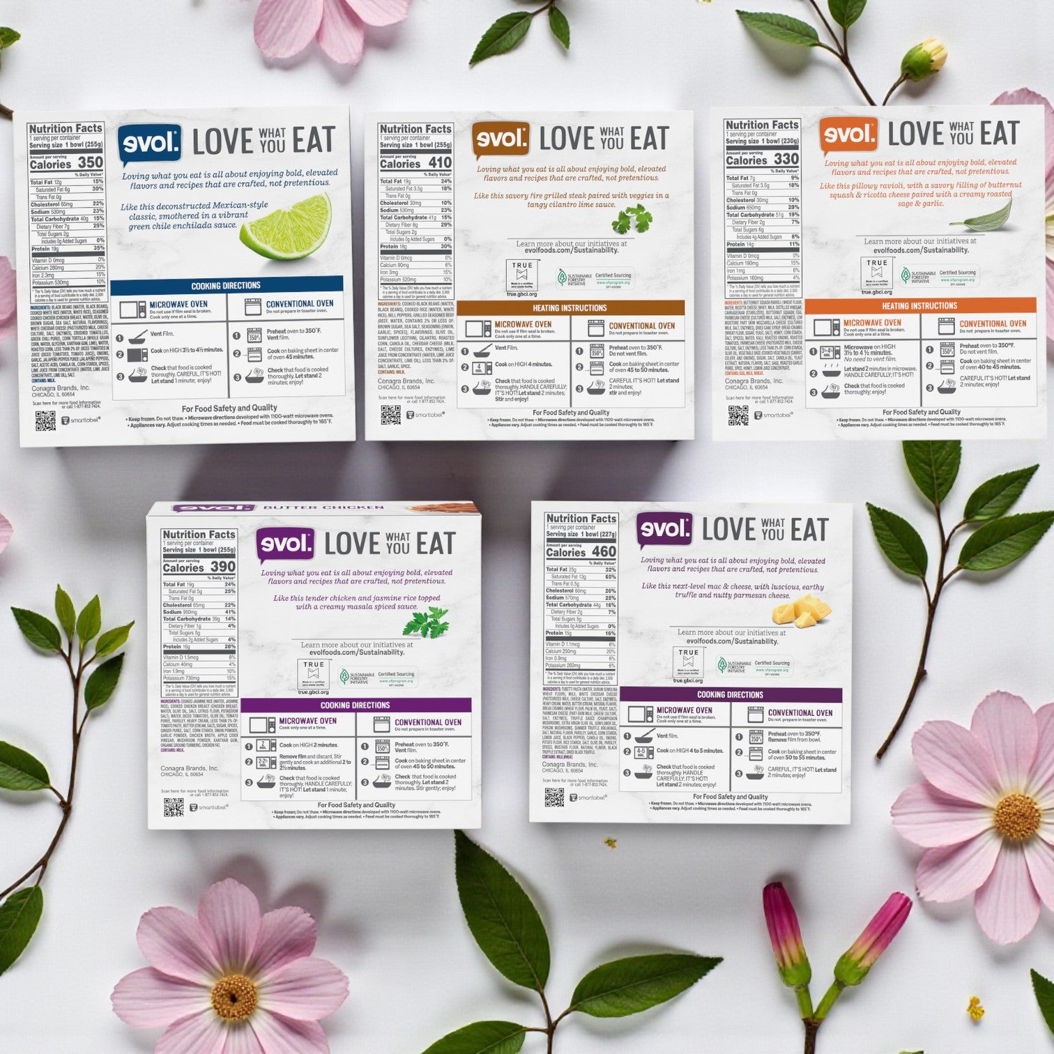 EVOL Frozen Meal Variety Combo