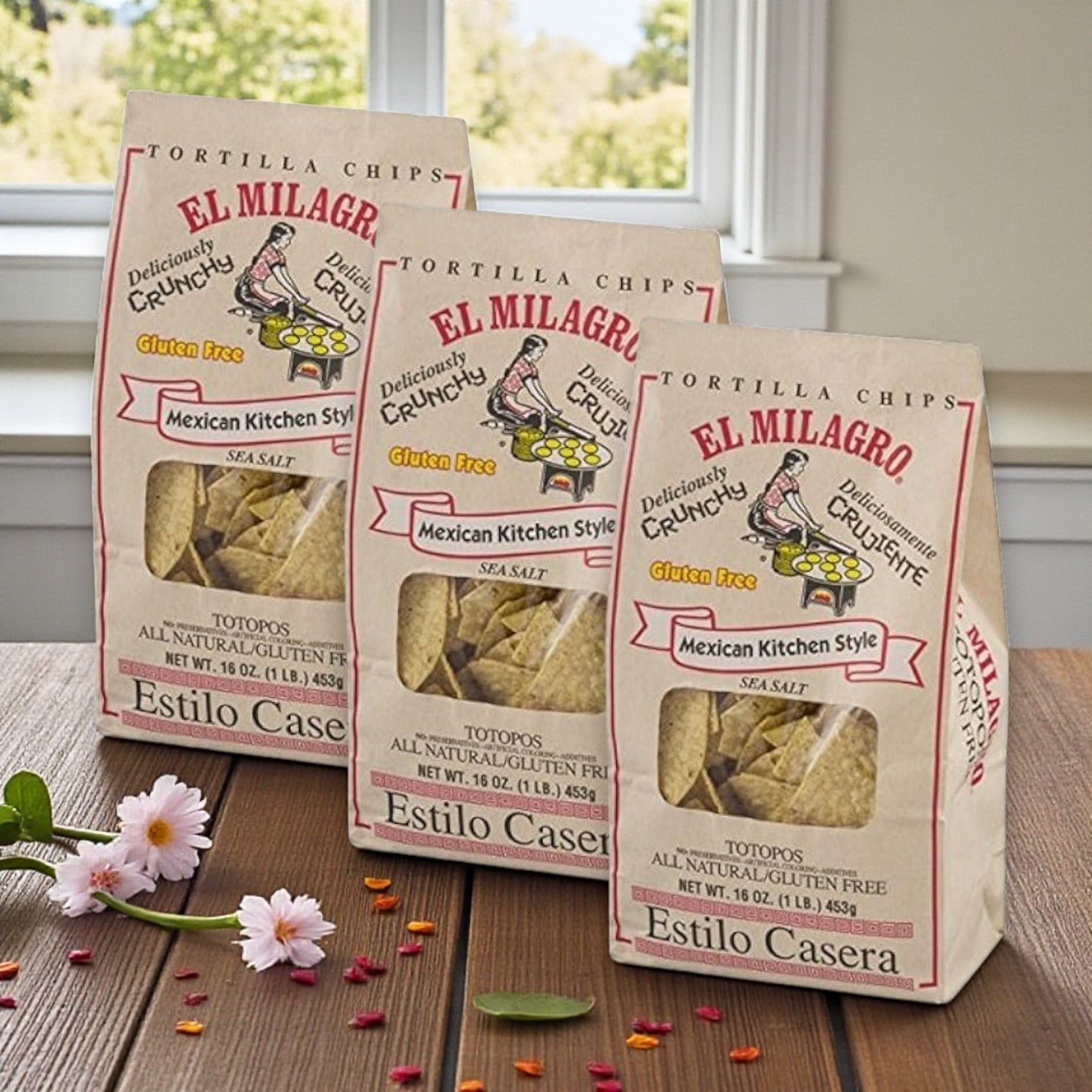 El Milagro Mexican Kitchen-Style Tortilla Chips – 16 oz (3-Pack)