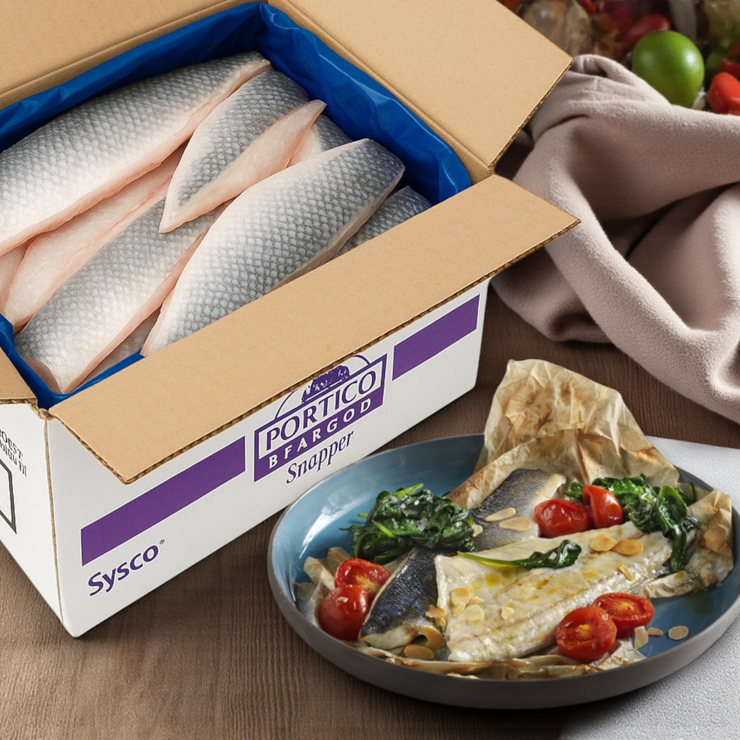 Branzino, Fillet (Pin Bone Out) 5-7 Ounces Each- IQF- 10 Pounds-Portico Classic Seafood
