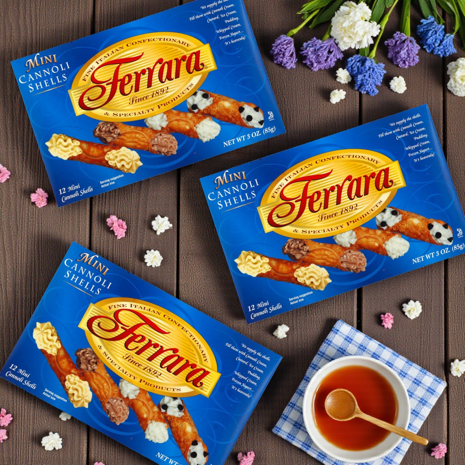 Ferrara Cannoli Shells, Mini – 12 Each (3 Pack)