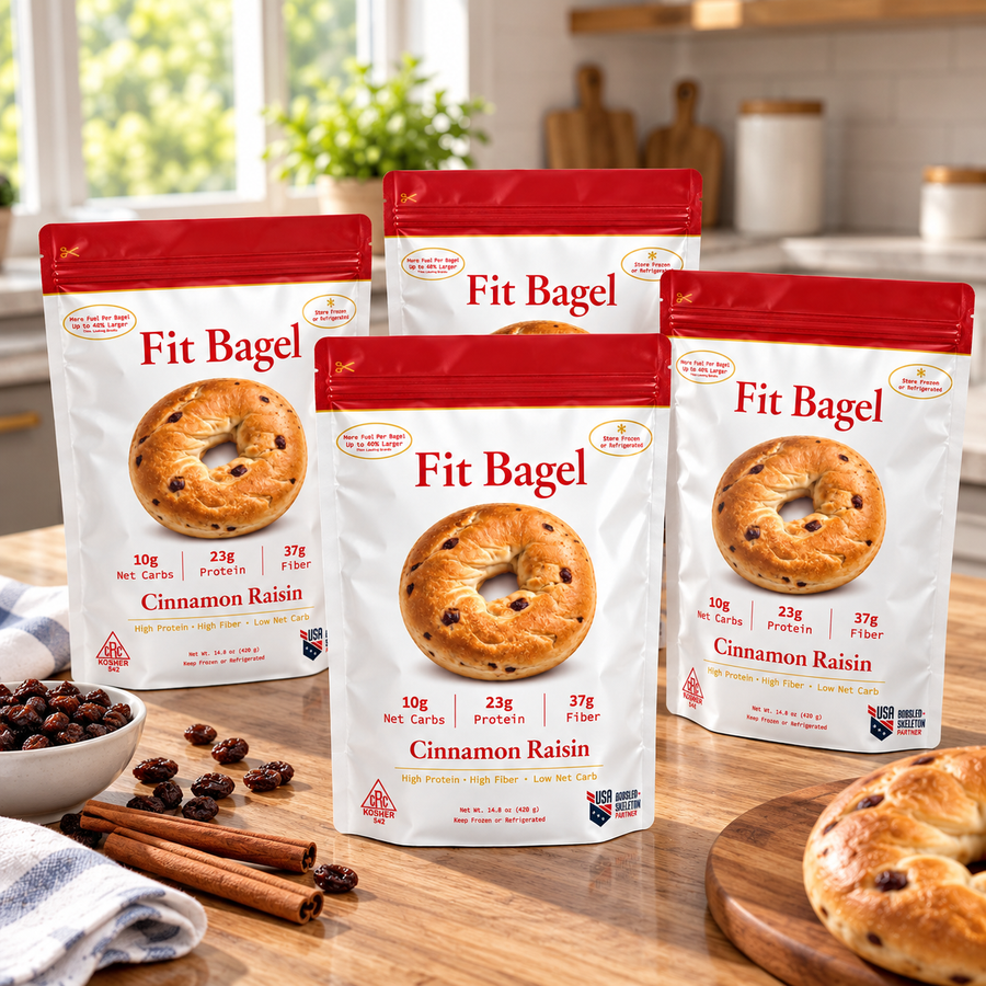 Cinnamon Raisin Fit Bagel — 4 Bags (16 Total Bagels)