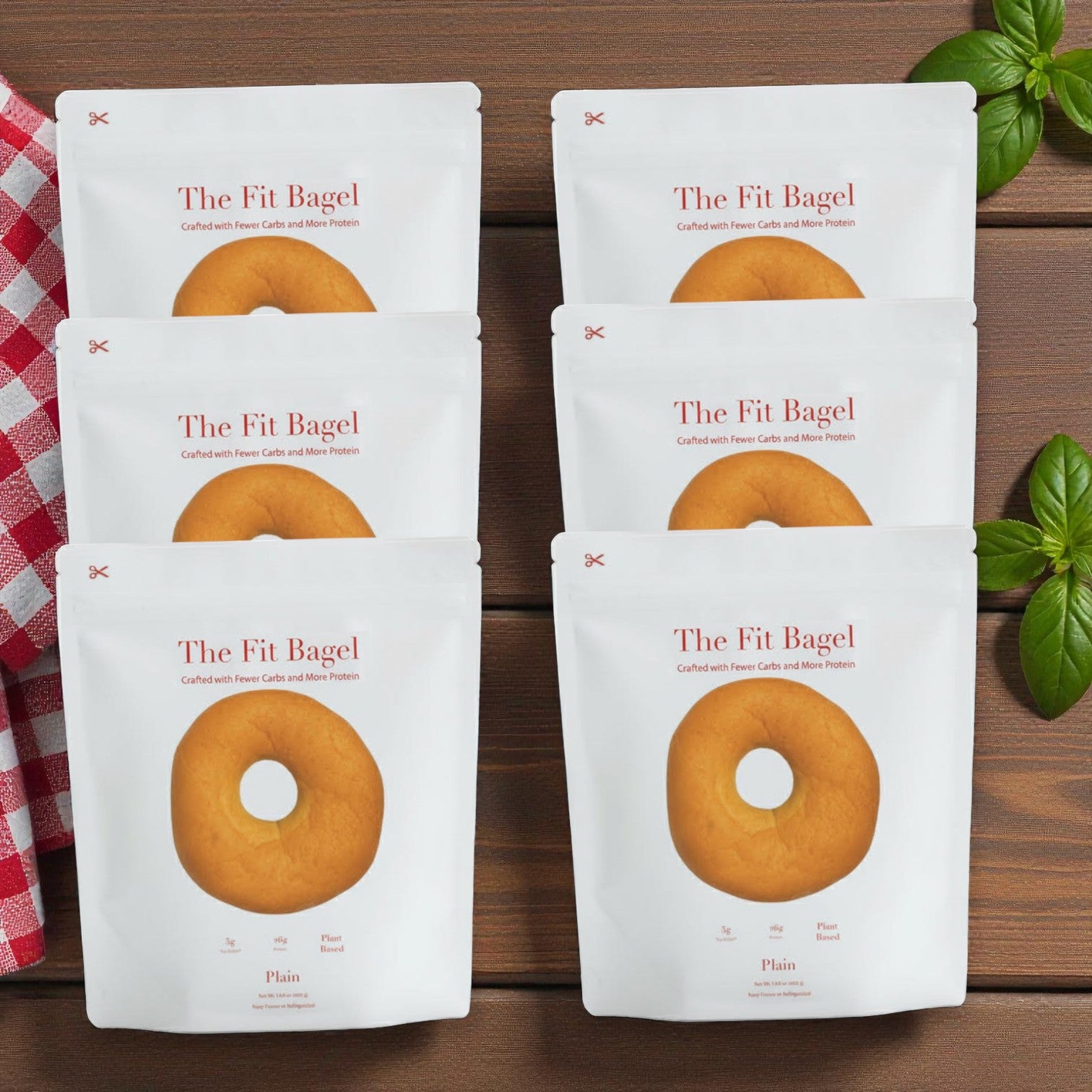The Fit Bagel – Plain Bagels, 6 Bags (24 Total Bagels)