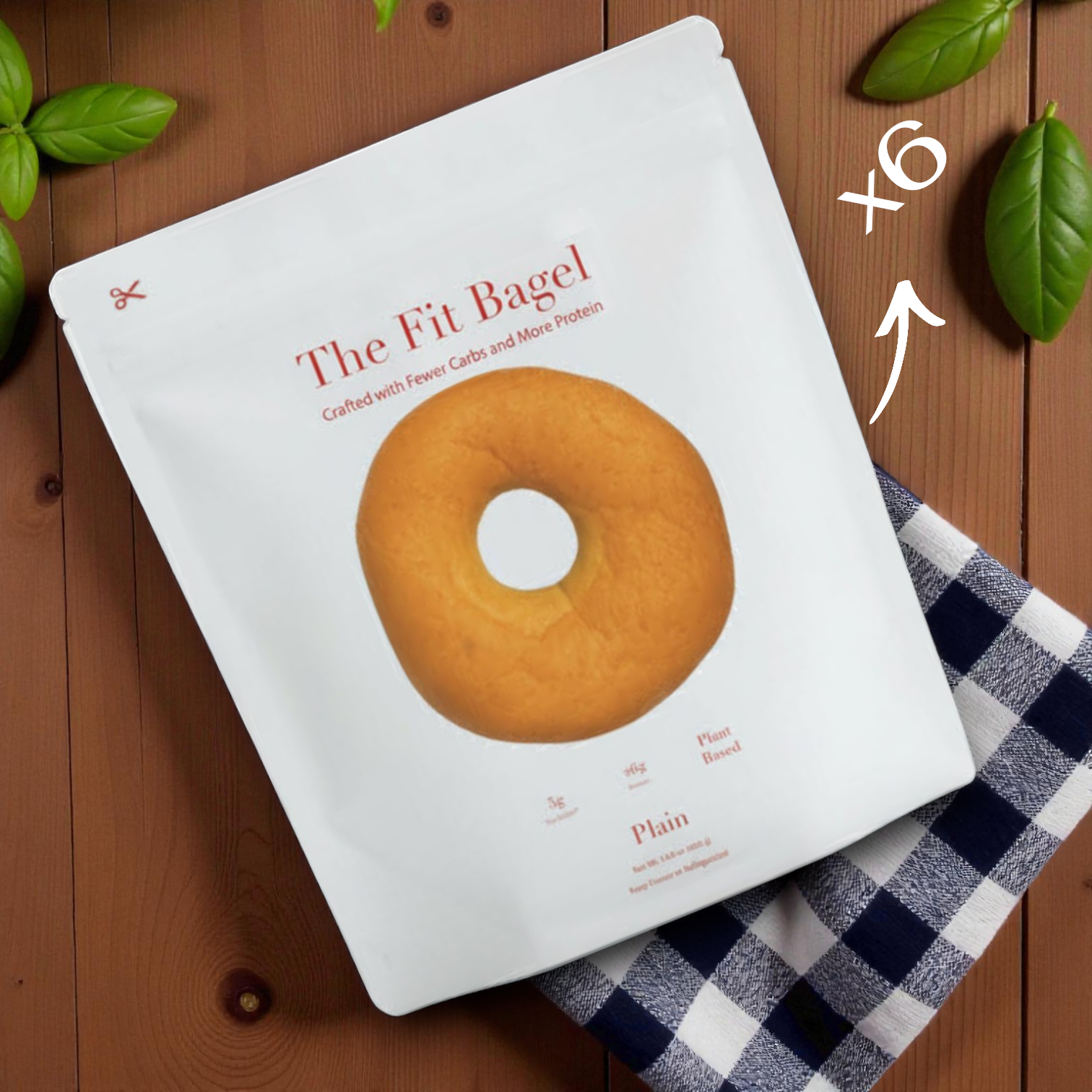 The Fit Bagel – Plain Bagels, 6 Bags (24 Total Bagels)