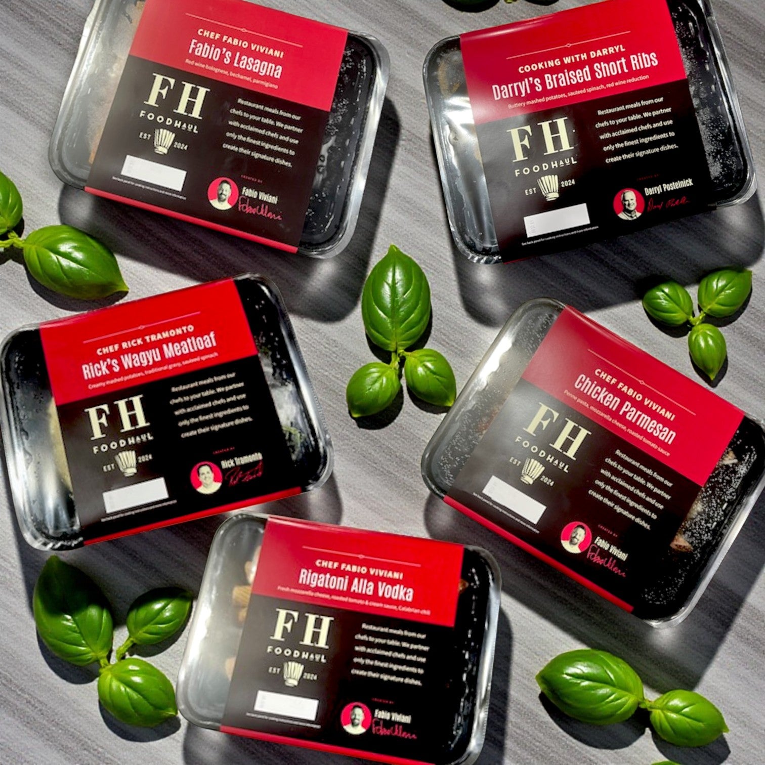 FoodHaul Frozen Meals- Signature Chef Meal Combo – 5 Gourmet Entrées