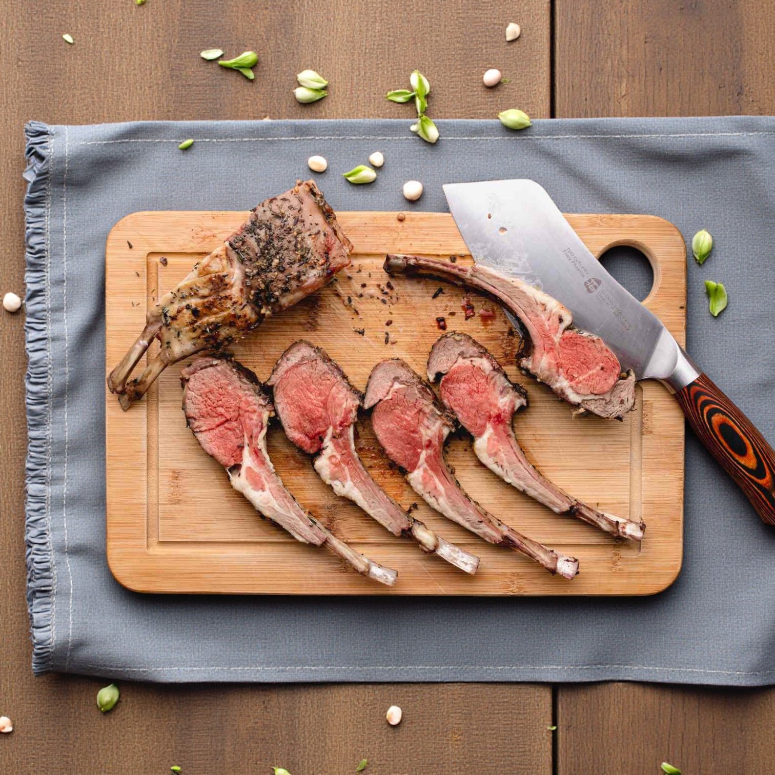 Thomas Farms Frenched Lamb Rack – Approx. 2.25 lbs